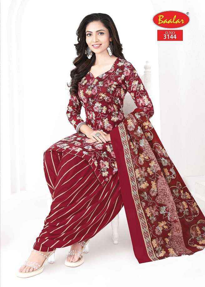 Baalar Cotton Zaara Patiyala Vol 31 Wholesale Pure Cotton Salwar Suits ( 18 Pcs Catalogue )