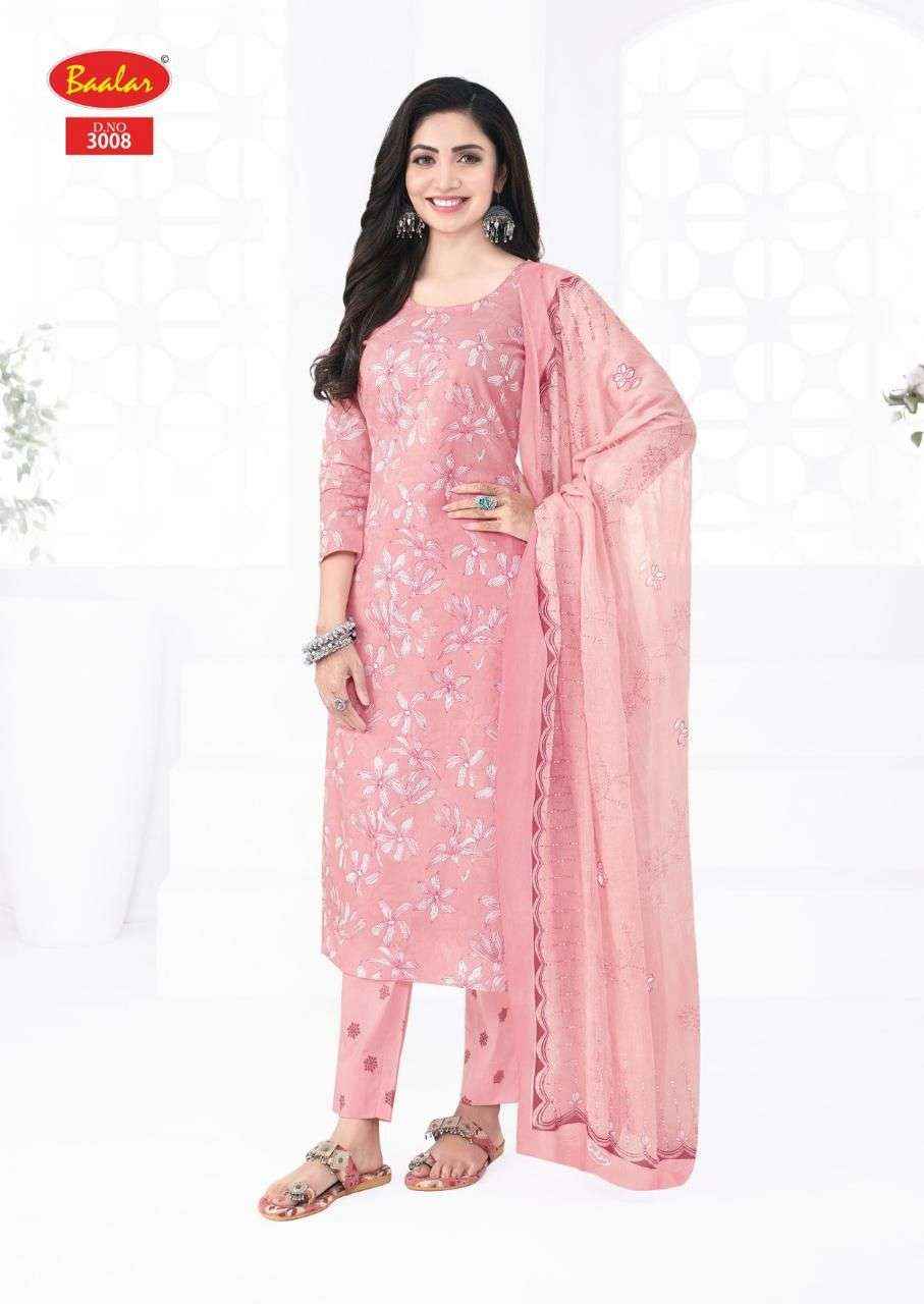 BAALAR KASHMIR COTTON VOL 3 WHOLESALE LAWN COTTON DRESS MATERIAL ( 12 PCS CATALOGUE )