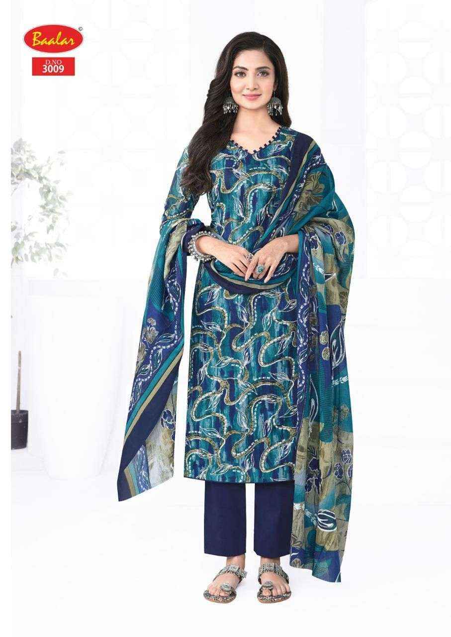 BAALAR KASHMIR COTTON VOL 3 WHOLESALE LAWN COTTON DRESS MATERIAL ( 12 PCS CATALOGUE )