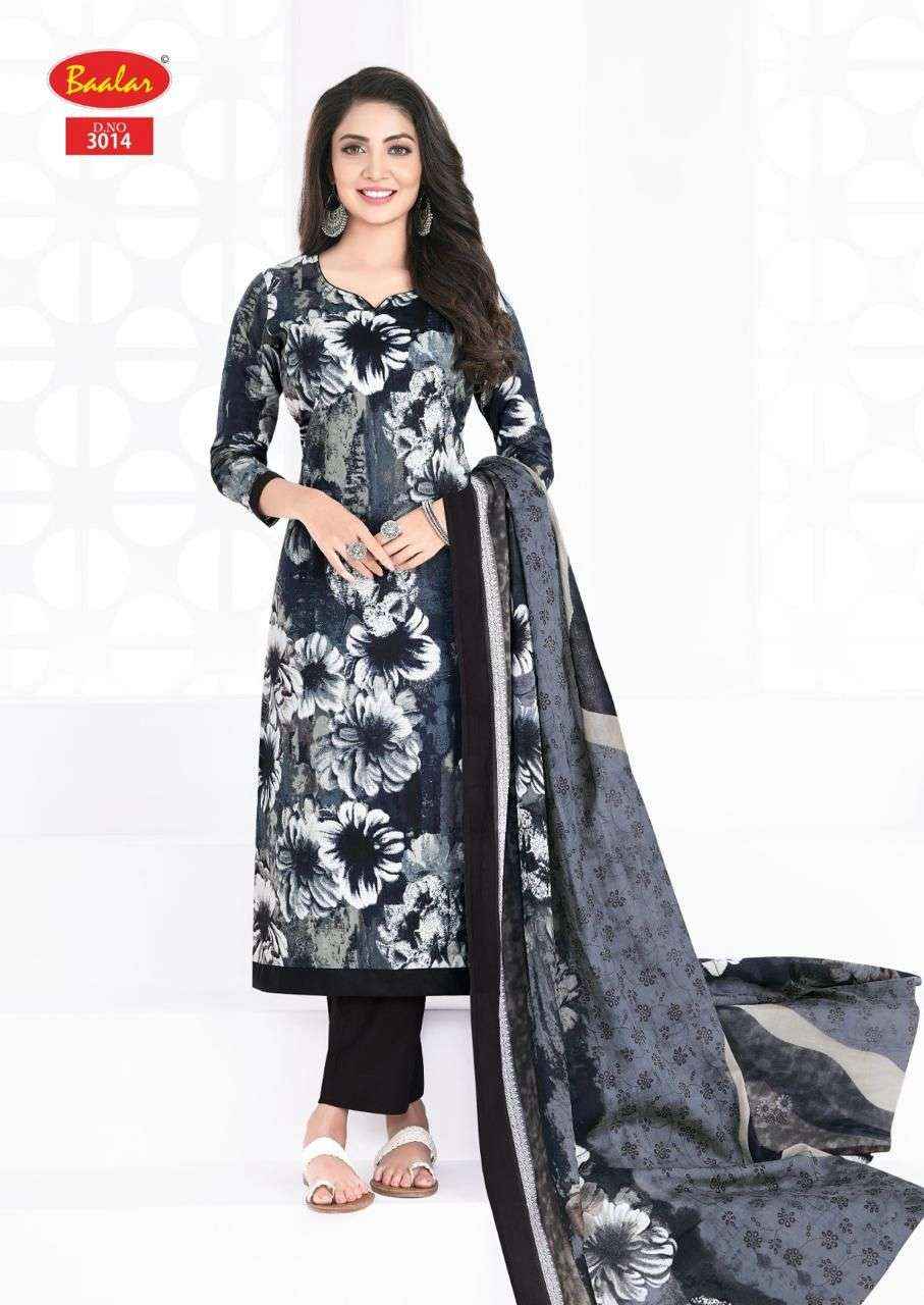BAALAR KASHMIR COTTON VOL 3 WHOLESALE LAWN COTTON DRESS MATERIAL ( 12 PCS CATALOGUE )