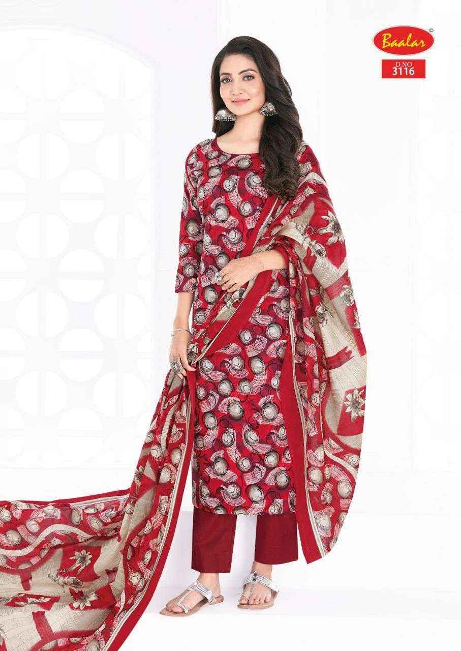 BAALAR KASHMIR COTTON VOL 3 WHOLESALE LAWN COTTON DRESS MATERIAL ( 12 PCS CATALOGUE )