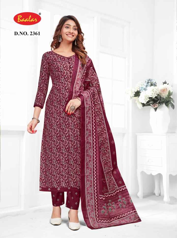 BAALAR ZUBEDA VOL 23 WHOLESALE PURE COTTON DRESS MATERIAL ( 15 PCS CATALOGUE )