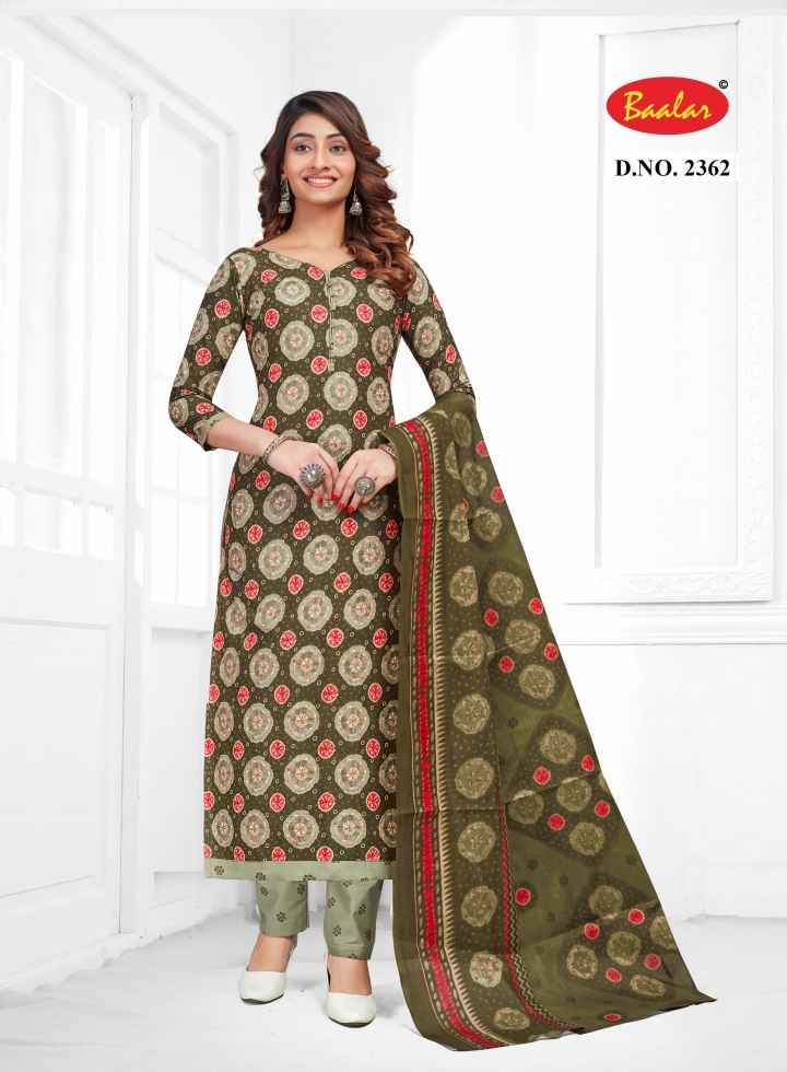 BAALAR ZUBEDA VOL 23 WHOLESALE PURE COTTON DRESS MATERIAL ( 15 PCS CATALOGUE )