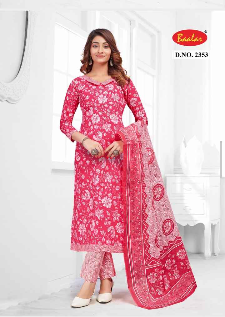 BAALAR ZUBEDA VOL 23 WHOLESALE PURE COTTON DRESS MATERIAL ( 15 PCS CATALOGUE )