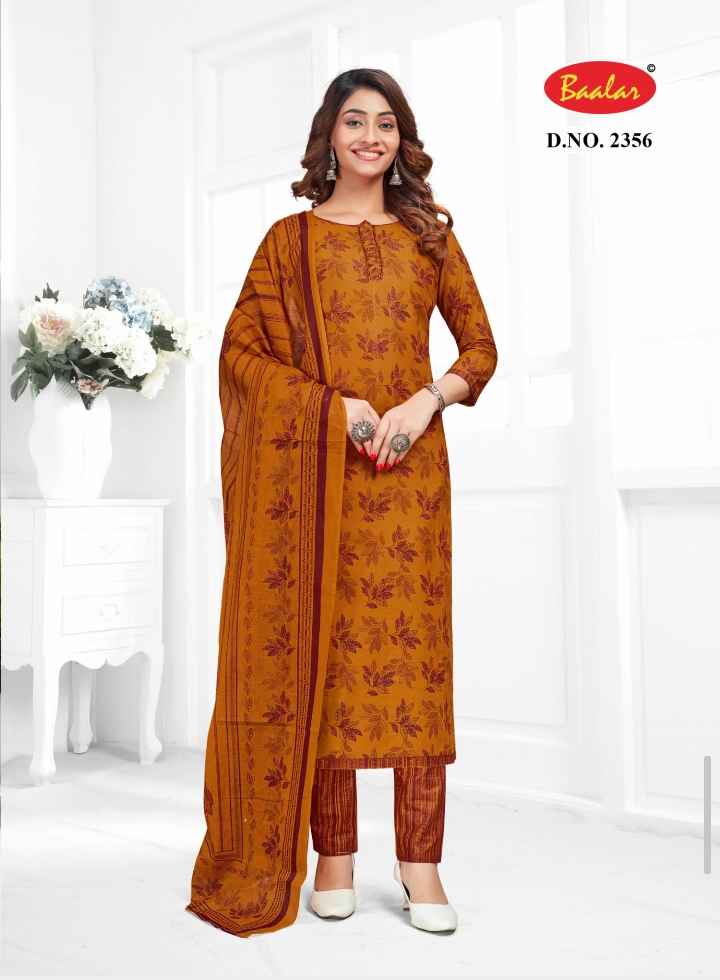 BAALAR ZUBEDA VOL 23 WHOLESALE PURE COTTON DRESS MATERIAL ( 15 PCS CATALOGUE )