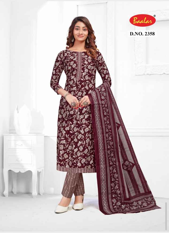 BAALAR ZUBEDA VOL 23 WHOLESALE PURE COTTON DRESS MATERIAL ( 15 PCS CATALOGUE )