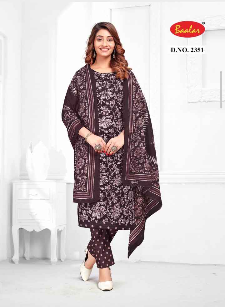 BAALAR ZUBEDA VOL 23 WHOLESALE PURE COTTON DRESS MATERIAL ( 15 PCS CATALOGUE )