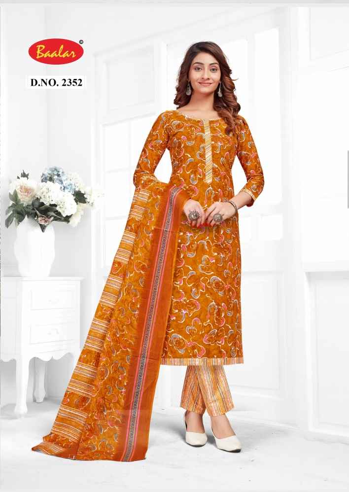 BAALAR ZUBEDA VOL 23 WHOLESALE PURE COTTON DRESS MATERIAL ( 15 PCS CATALOGUE )