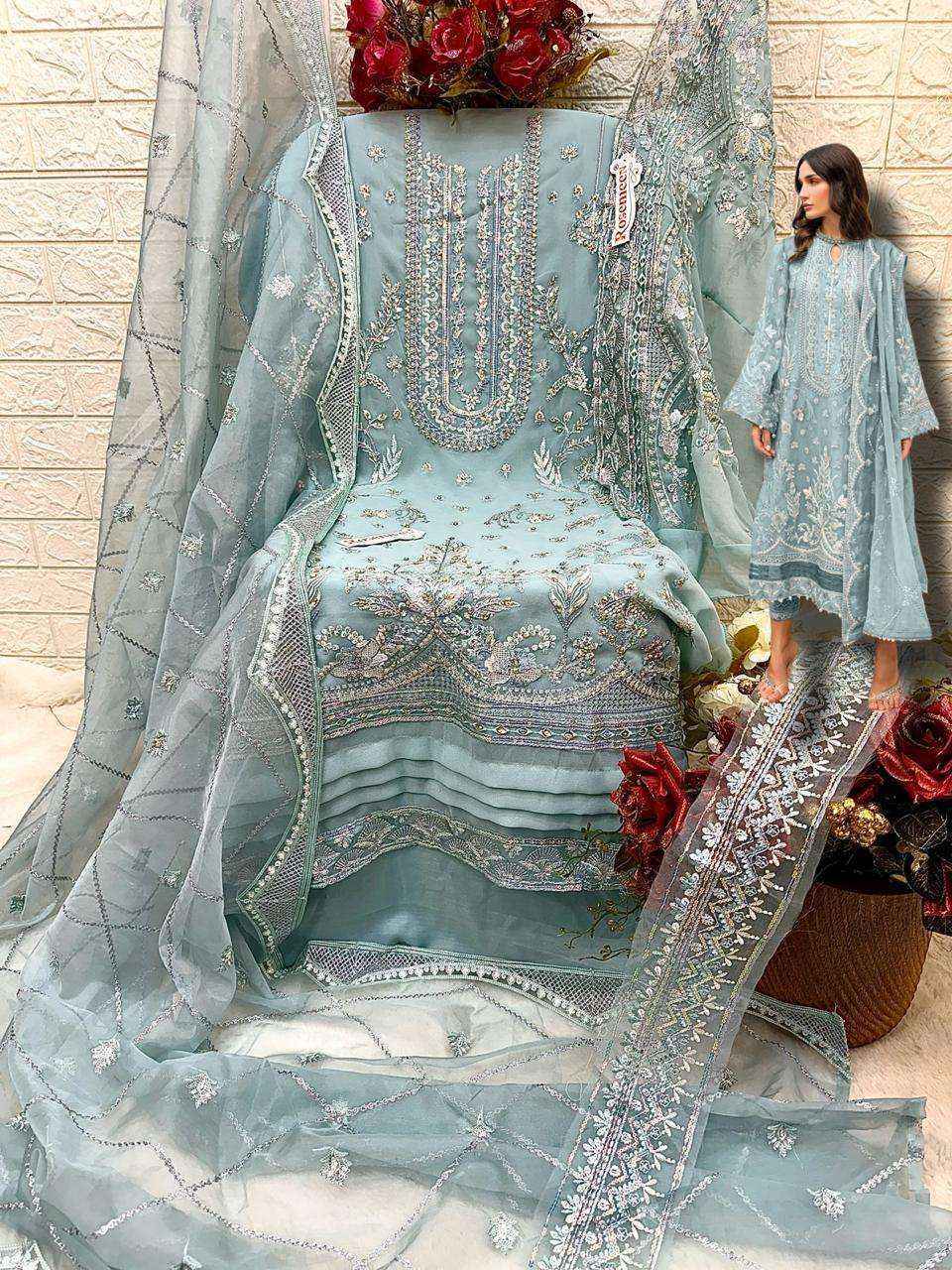 Fepic Rosemeen C 1700 Georgette Dress Material Wholesale Price ( 4 Pcs Catalog )