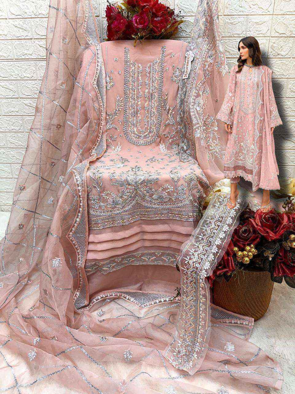 Fepic Rosemeen C 1700 Georgette Dress Material Wholesale Price ( 4 Pcs Catalog )