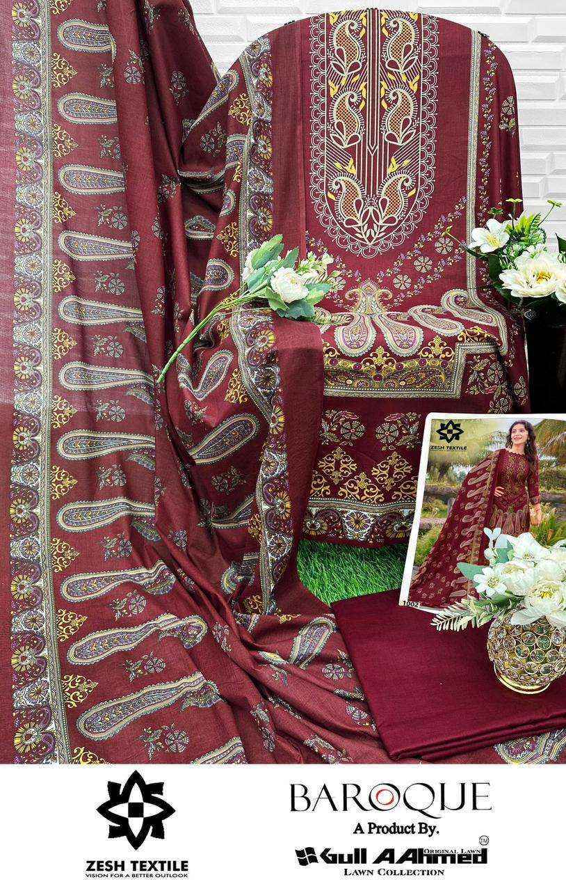 Gull Aahmed Baroque Wholesale Lawn Cotton Dress Material ( 6 pcs Catalogue )