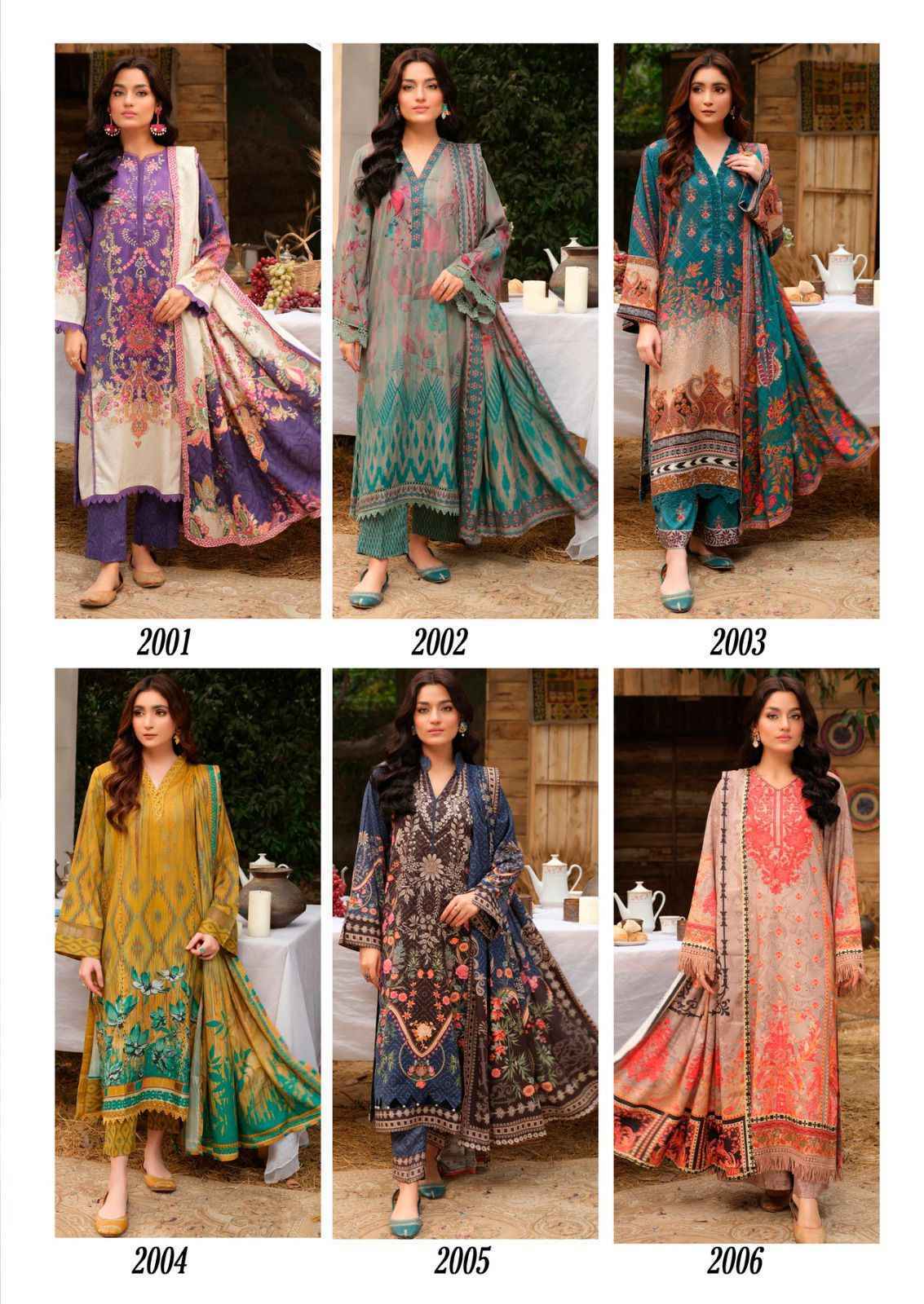 Hala Cotton Azure Vol 2 Wholesale Lawn Cotton Dress Material ( 6 pcs Catalogue )
