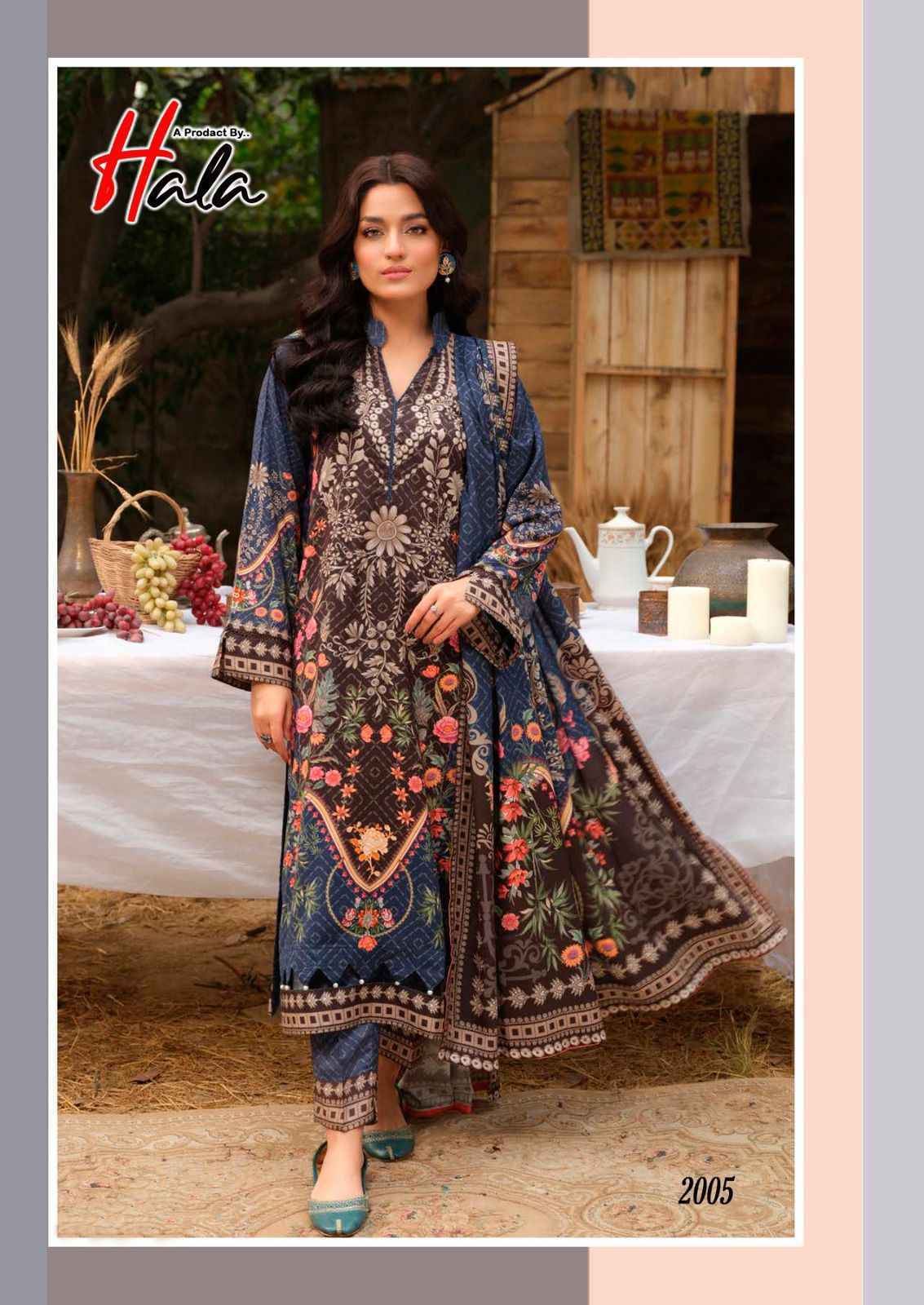 Hala Cotton Azure Vol 2 Wholesale Lawn Cotton Dress Material ( 6 pcs Catalogue )