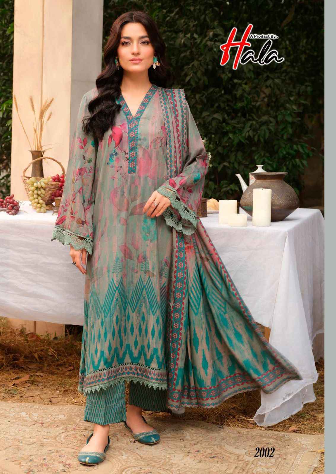 Hala Cotton Azure Vol 2 Wholesale Lawn Cotton Dress Material ( 6 pcs Catalogue )