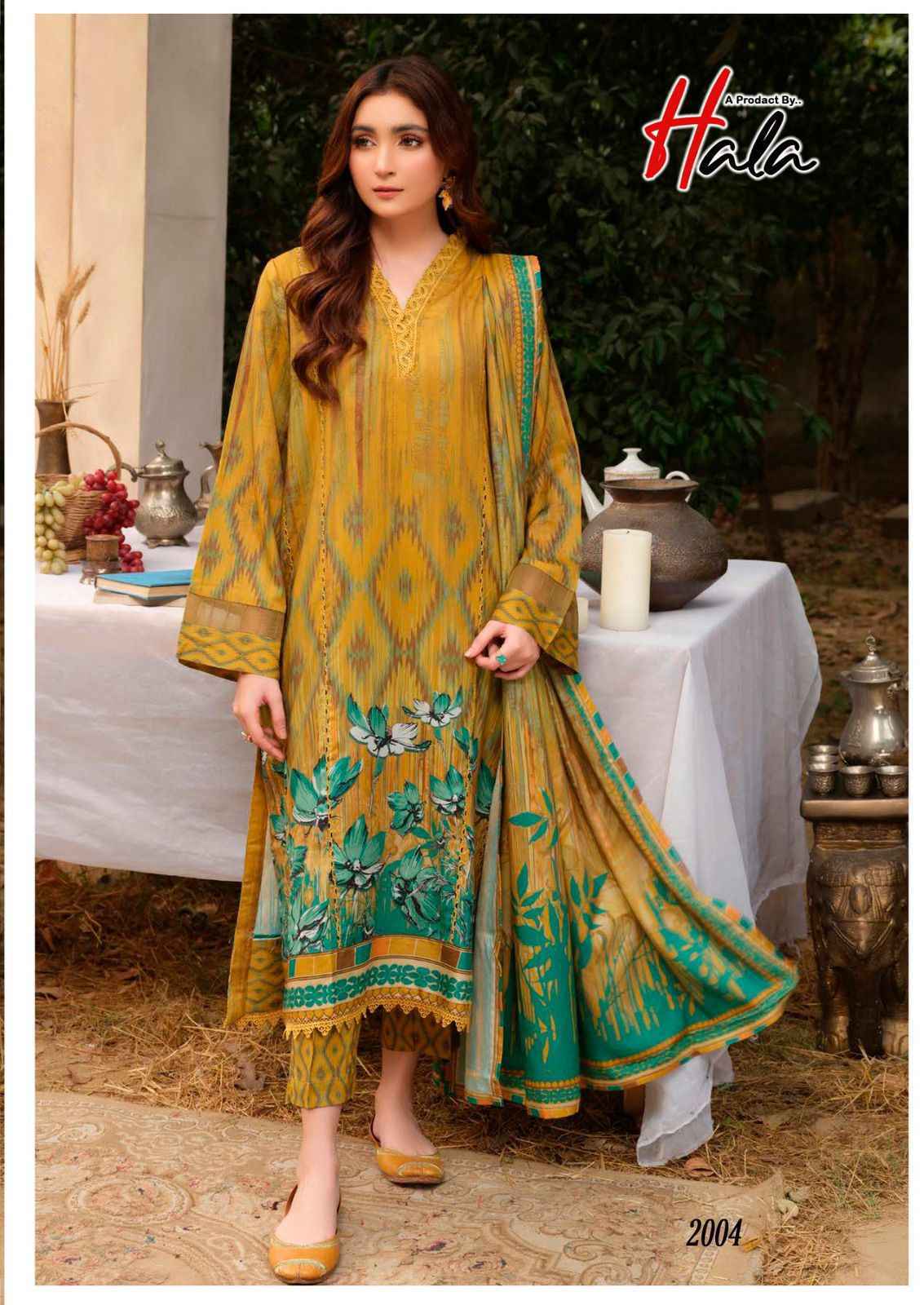 Hala Cotton Azure Vol 2 Wholesale Lawn Cotton Dress Material ( 6 pcs Catalogue )