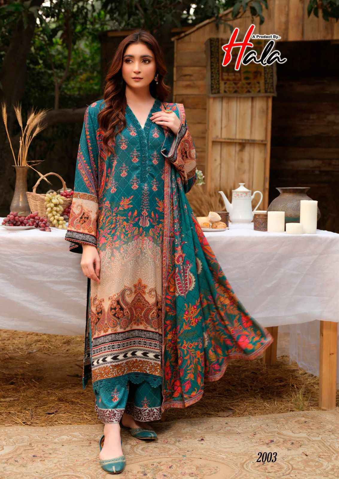 Hala Cotton Azure Vol 2 Wholesale Lawn Cotton Dress Material ( 6 pcs Catalogue )