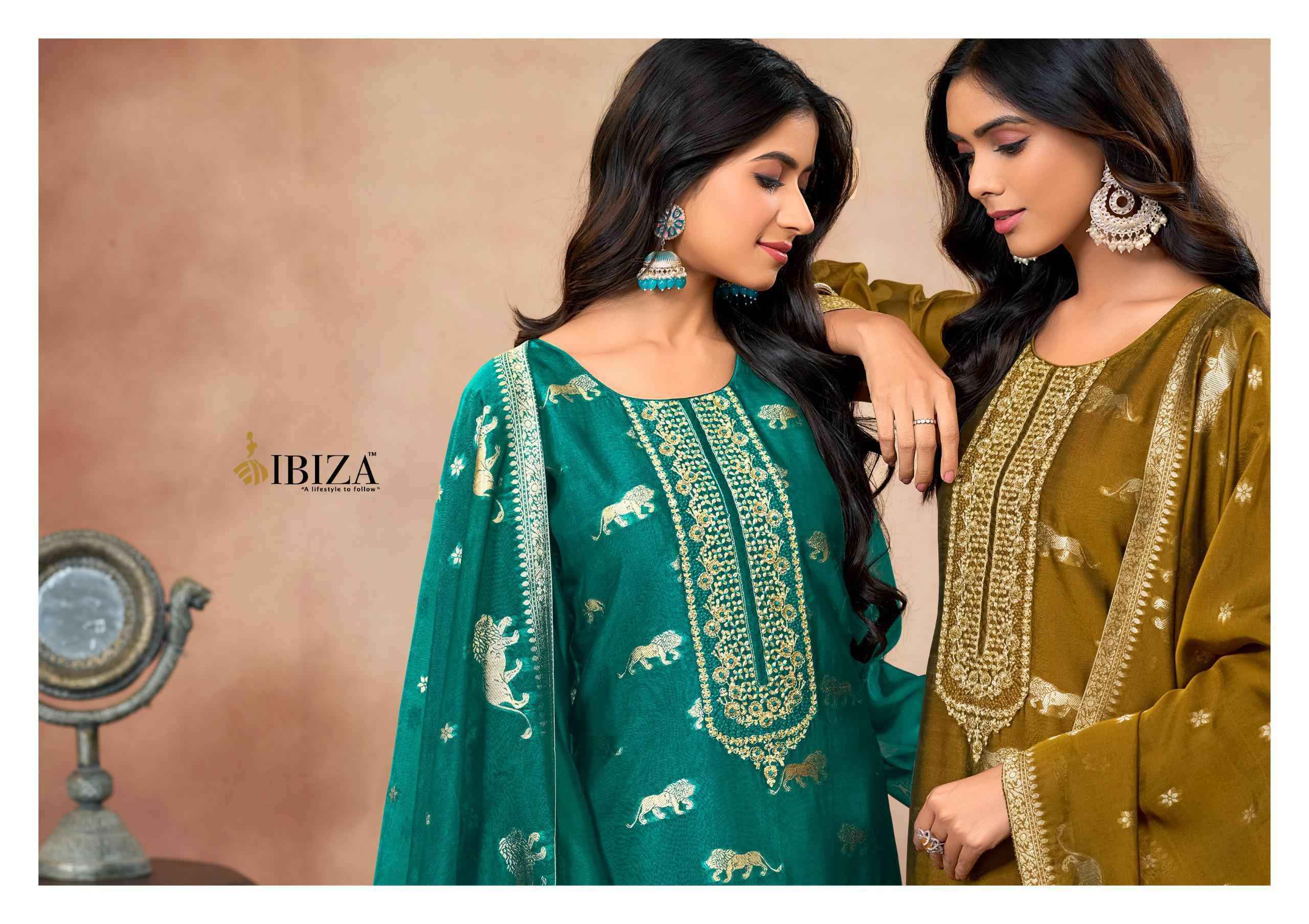 Ibiza Gehna Partywear Style Banglory Silk Suit Dress Material Wholesale Price ( 4 Pcs Catalog )