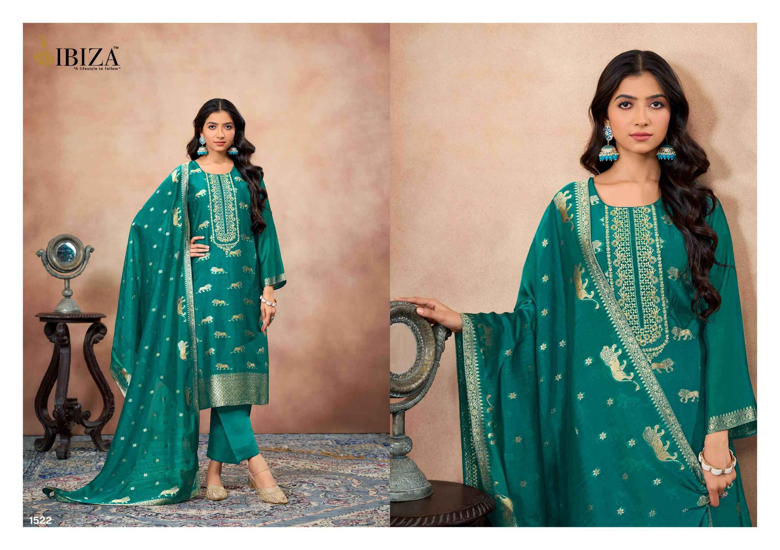 Ibiza Gehna Partywear Style Banglory Silk Suit Dress Material Wholesale Price ( 4 Pcs Catalog )