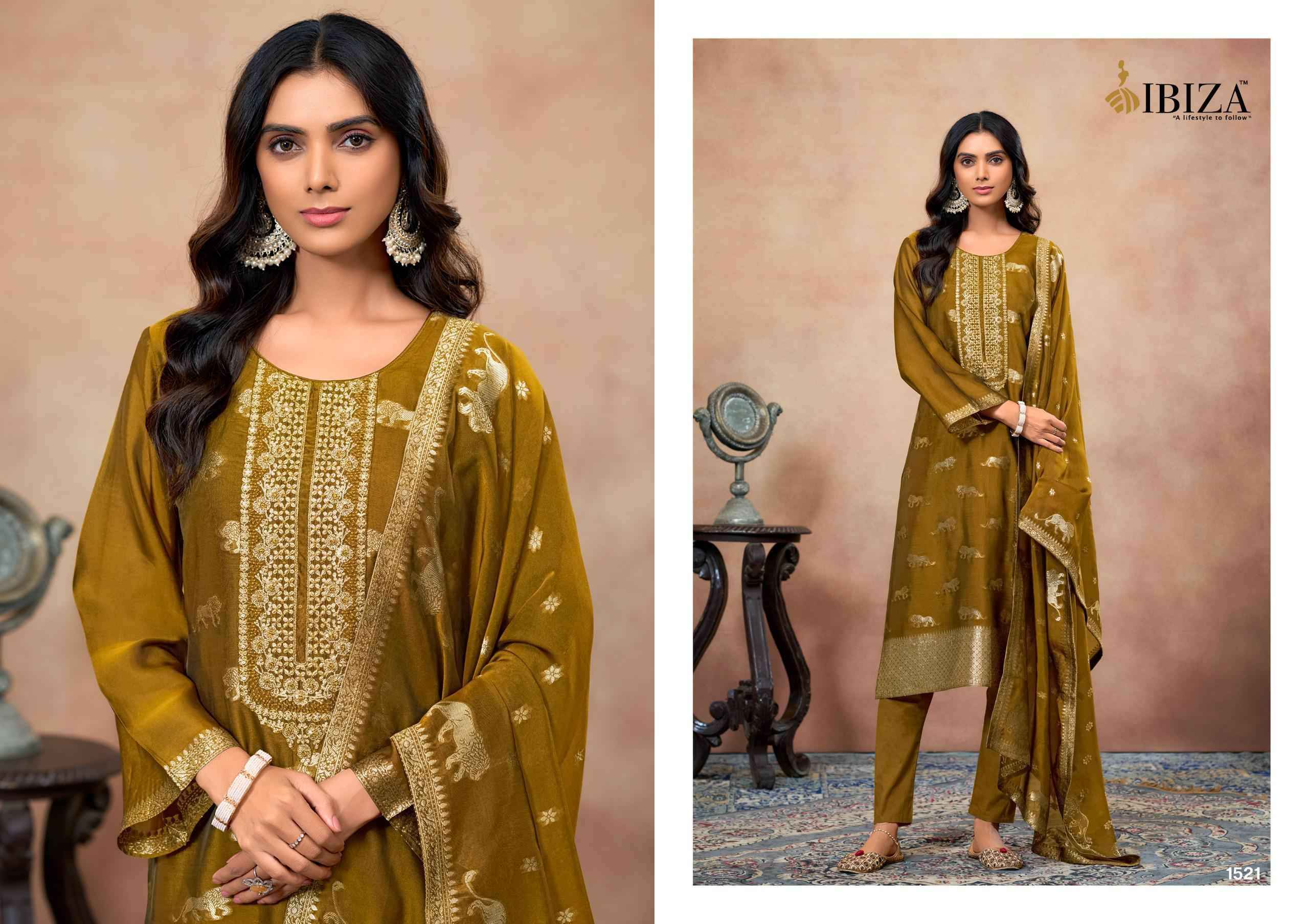 Ibiza Gehna Partywear Style Banglory Silk Suit Dress Material Wholesale Price ( 4 Pcs Catalog )