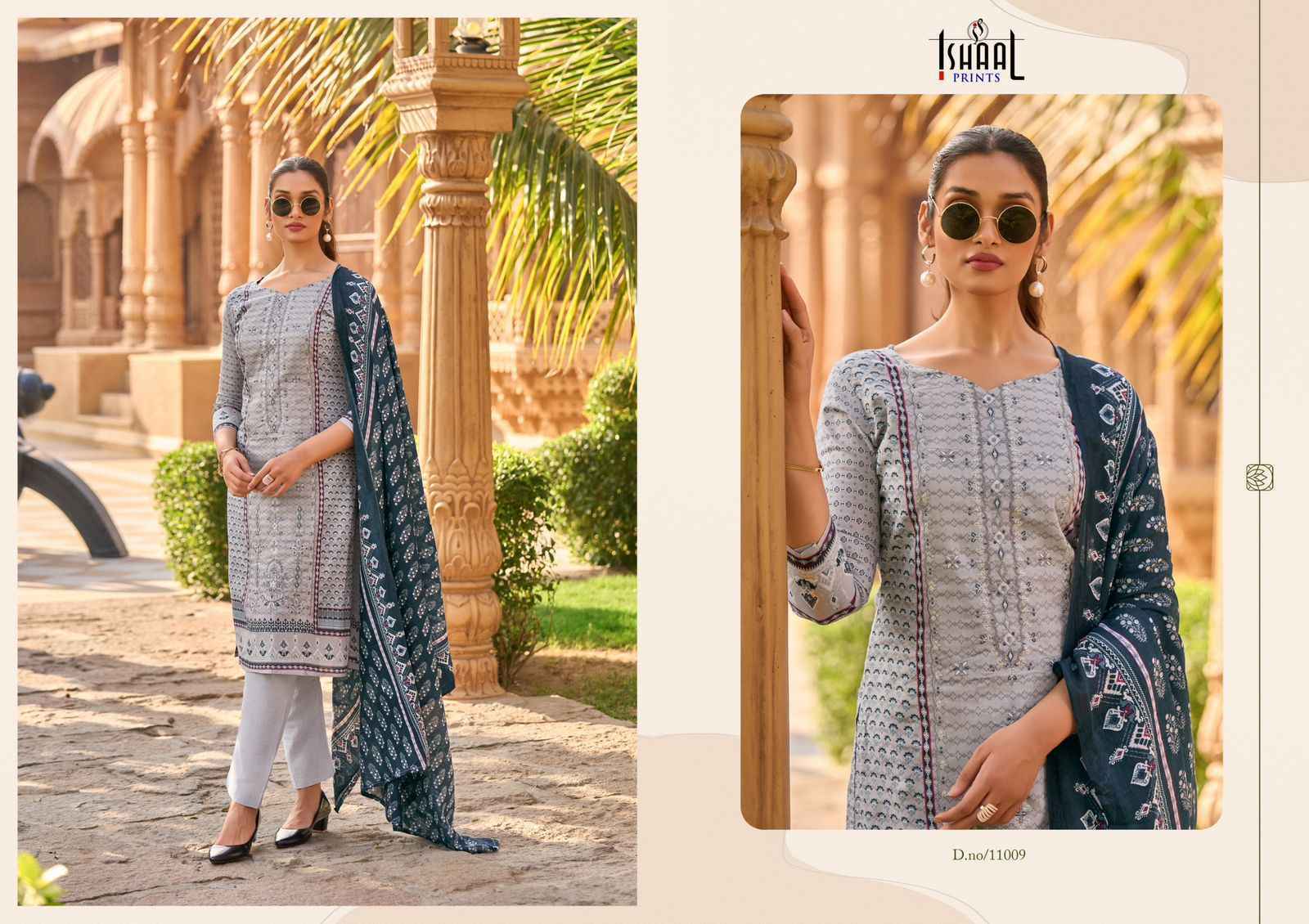 Ishaal Prints Embroidered Vol 11 Wholesale Lawn Cotton Dress Material ( 10 pcs Catalogue )
