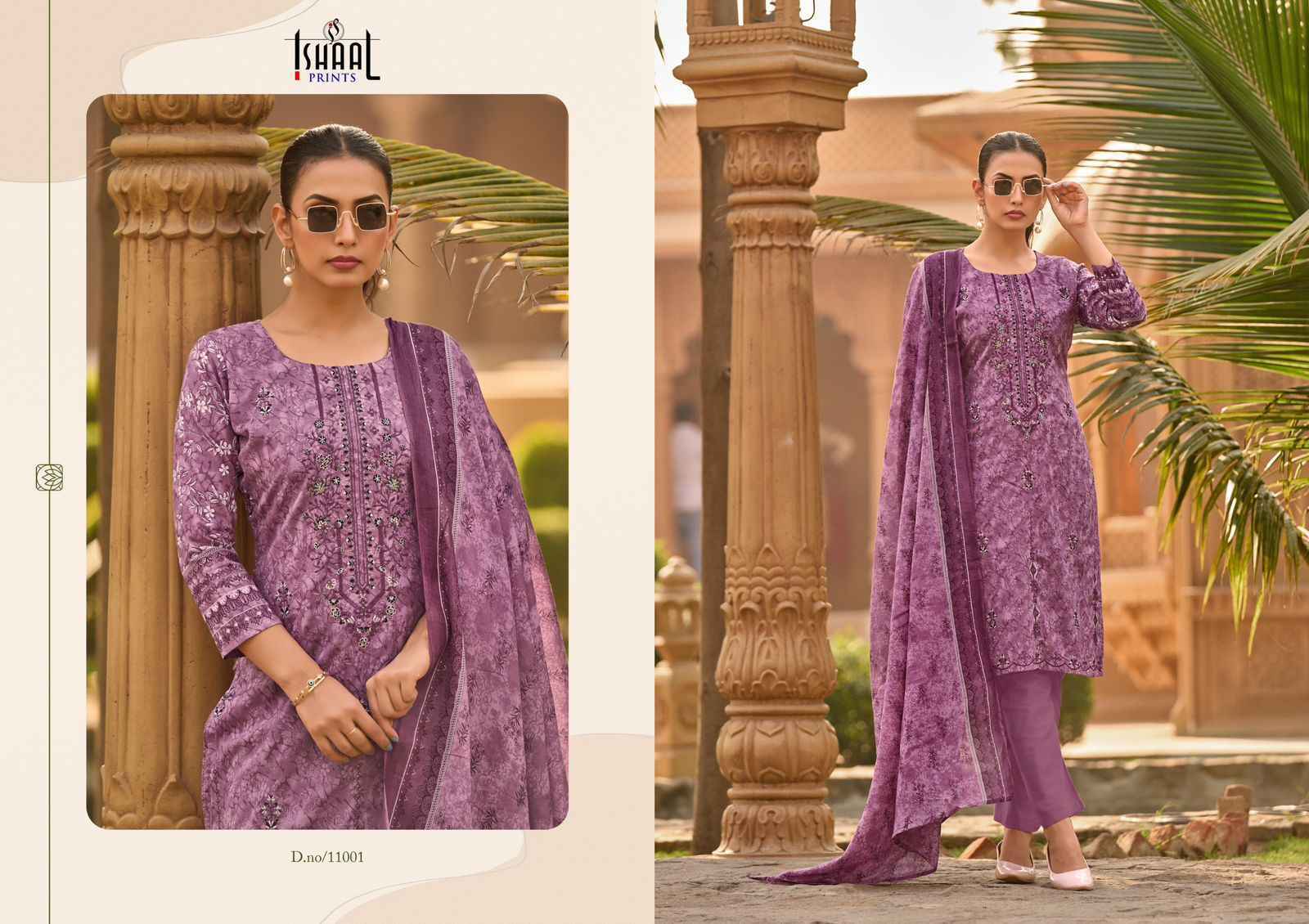 Ishaal Prints Embroidered Vol 11 Wholesale Lawn Cotton Dress Material ( 10 pcs Catalogue )