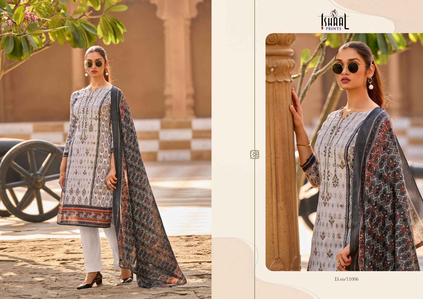 Ishaal Prints Embroidered Vol 11 Wholesale Lawn Cotton Dress Material ( 10 pcs Catalogue )