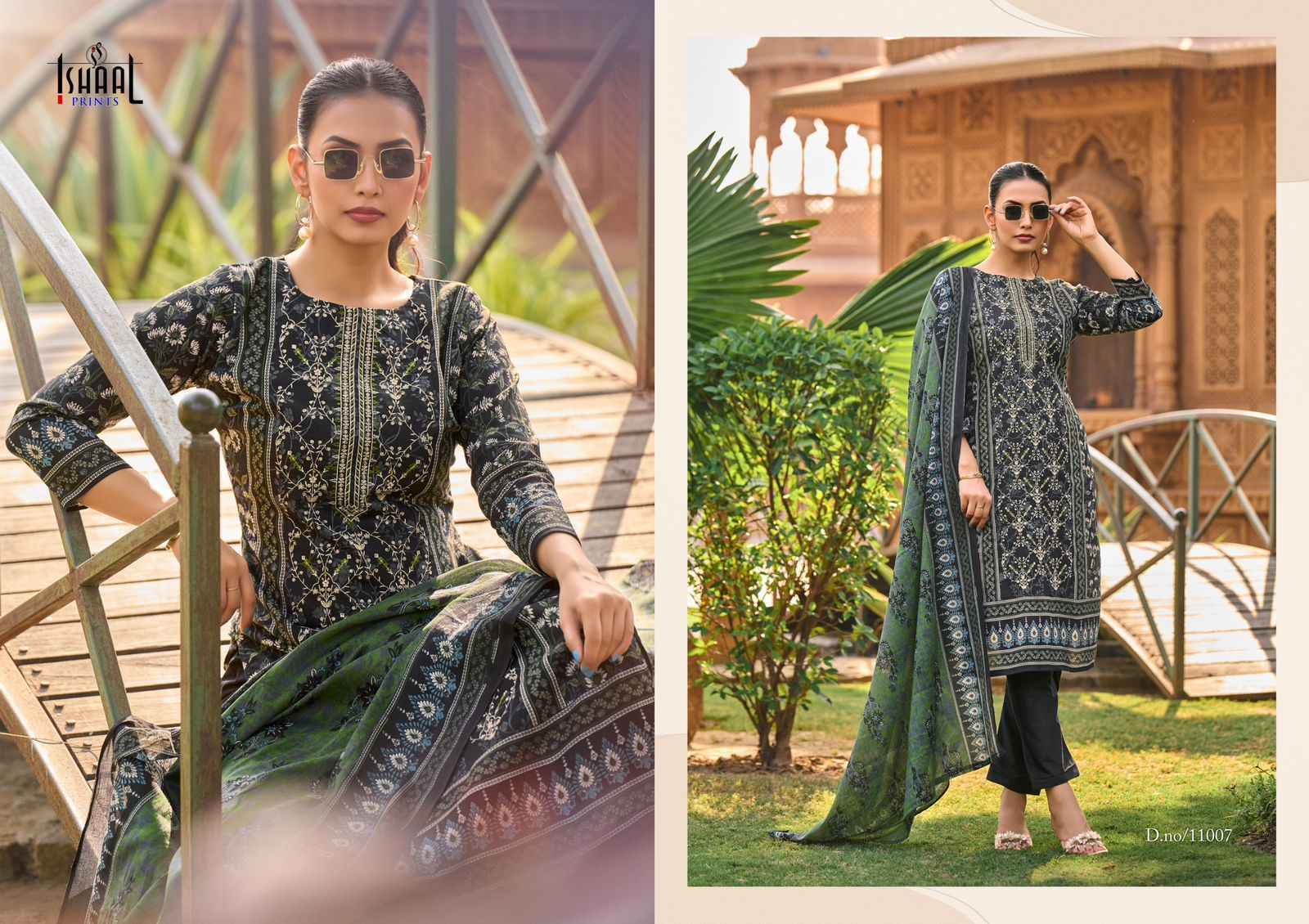 Ishaal Prints Embroidered Vol 11 Wholesale Lawn Cotton Dress Material ( 10 pcs Catalogue )