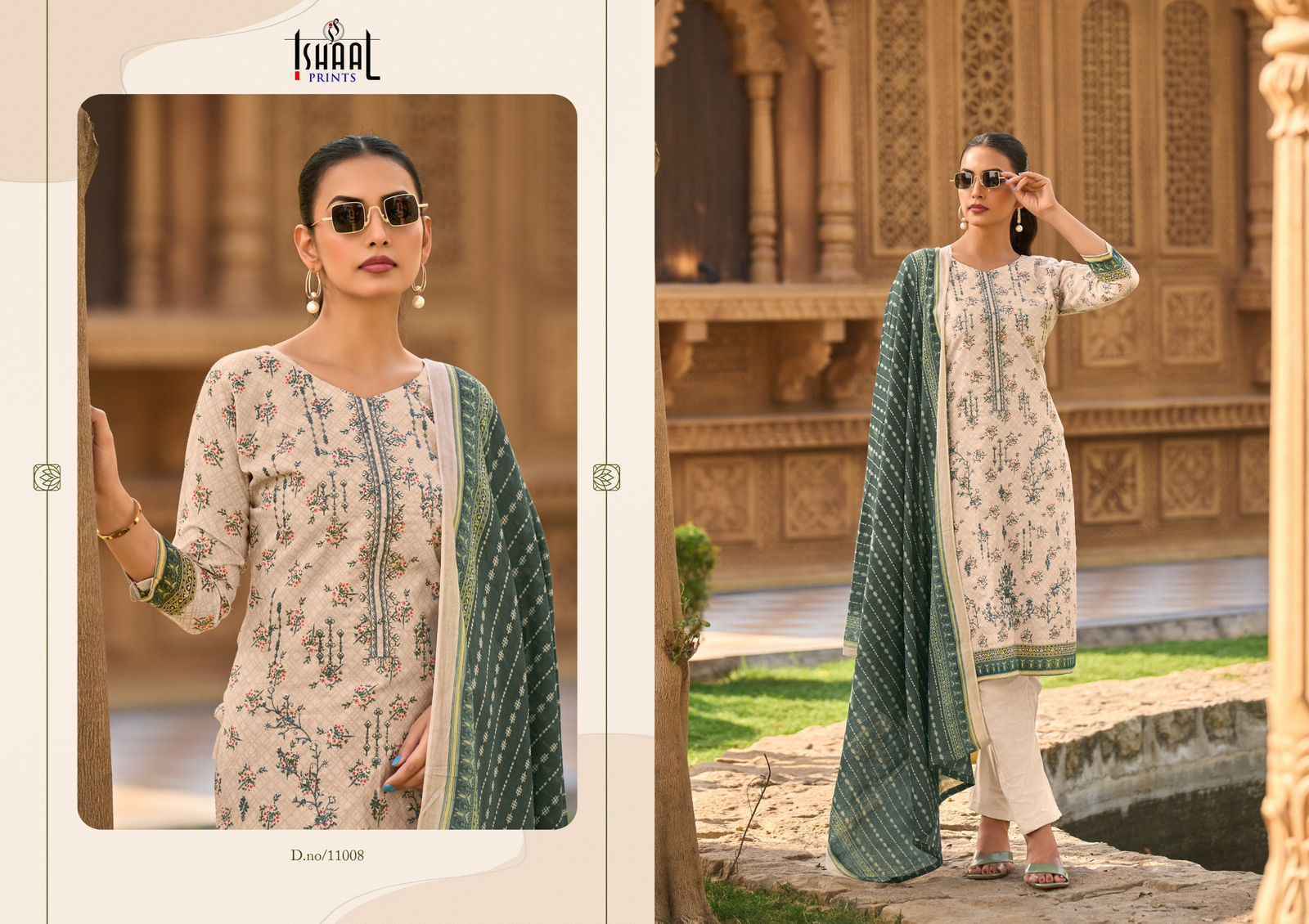 Ishaal Prints Embroidered Vol 11 Wholesale Lawn Cotton Dress Material ( 10 pcs Catalogue )
