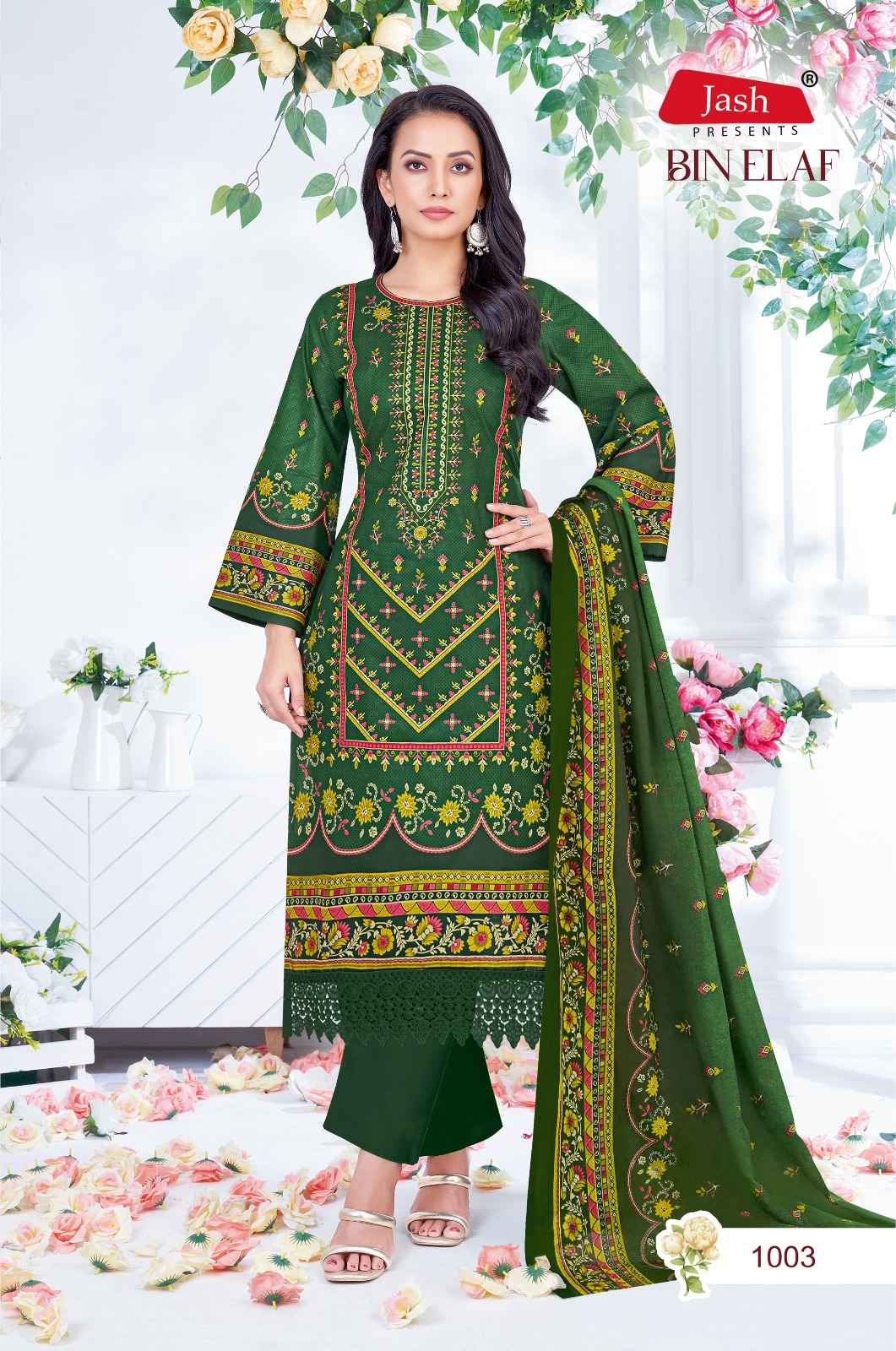 Jash Bin Elaf Vol 1 Wholesale Cotton Dress Material ( 10 Pcs Catalogue )