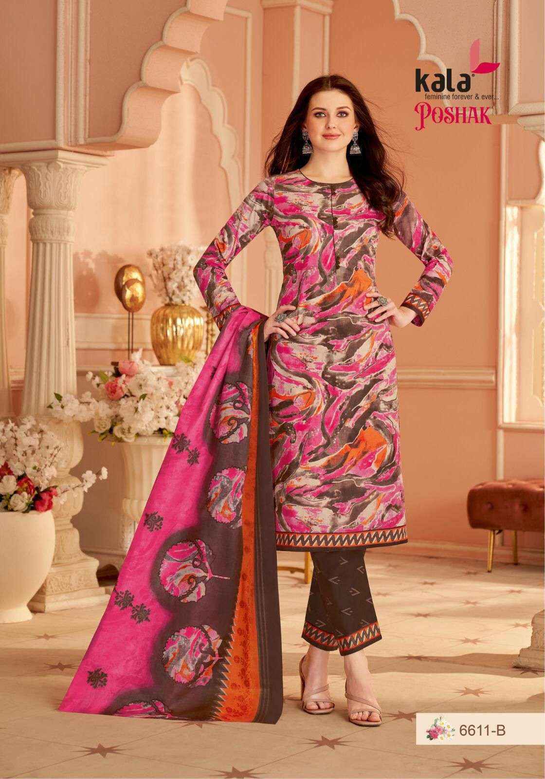 Kala Fashion Poshak Vol 1 Wholesale Cotton Dress Material ( 12 pcs Catalogue )