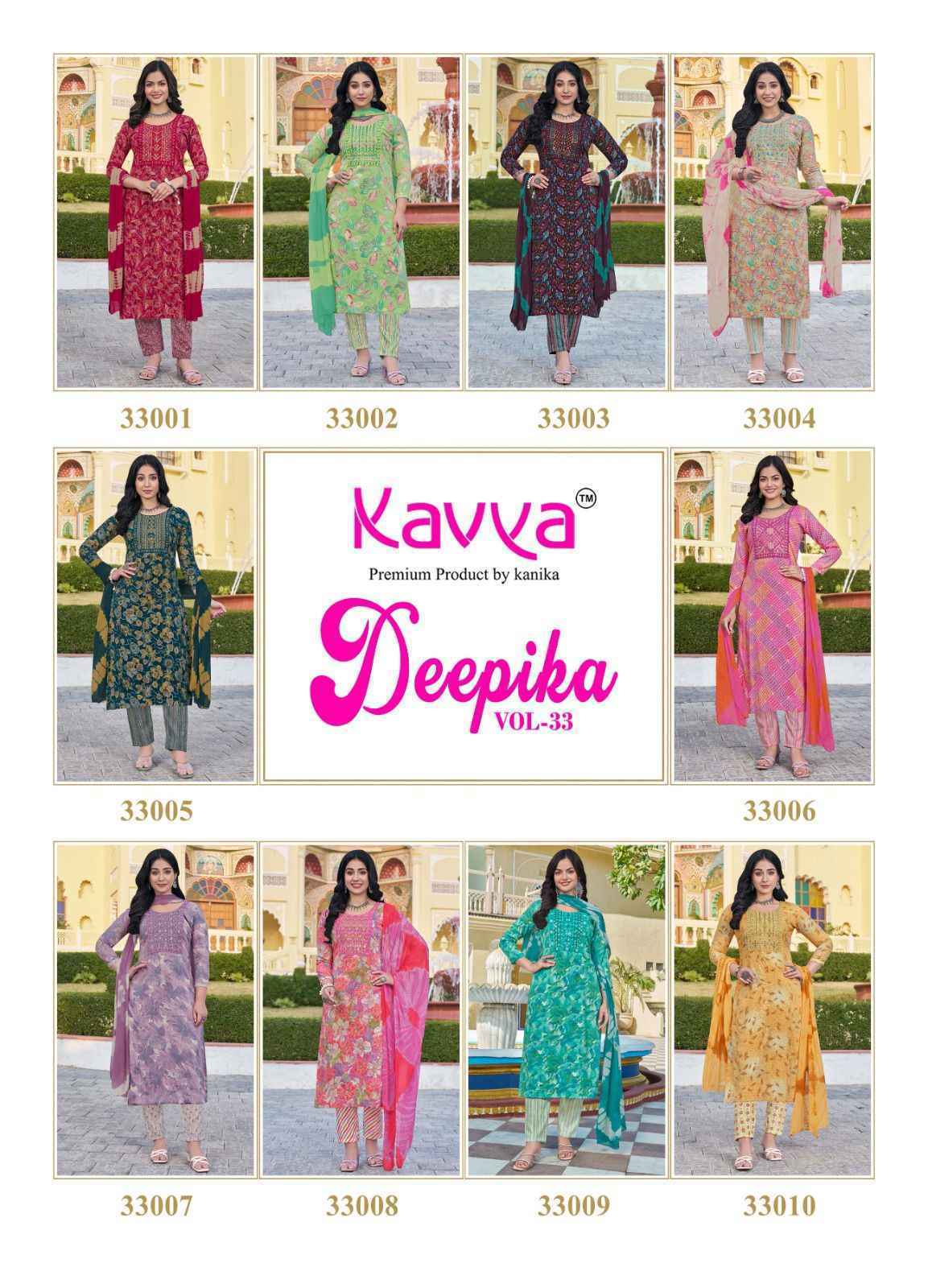 Kavya Deepika Vol 33 Wholesale Capsule Kurti Combo ( 10 pcs Catalogue )