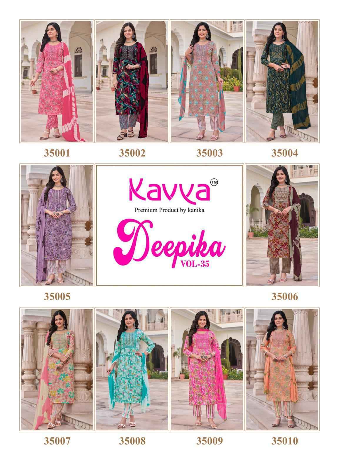 Kavya Deepika Vol 35 Wholesale Capsule Kurti Combo (10 pcs Catalogue )