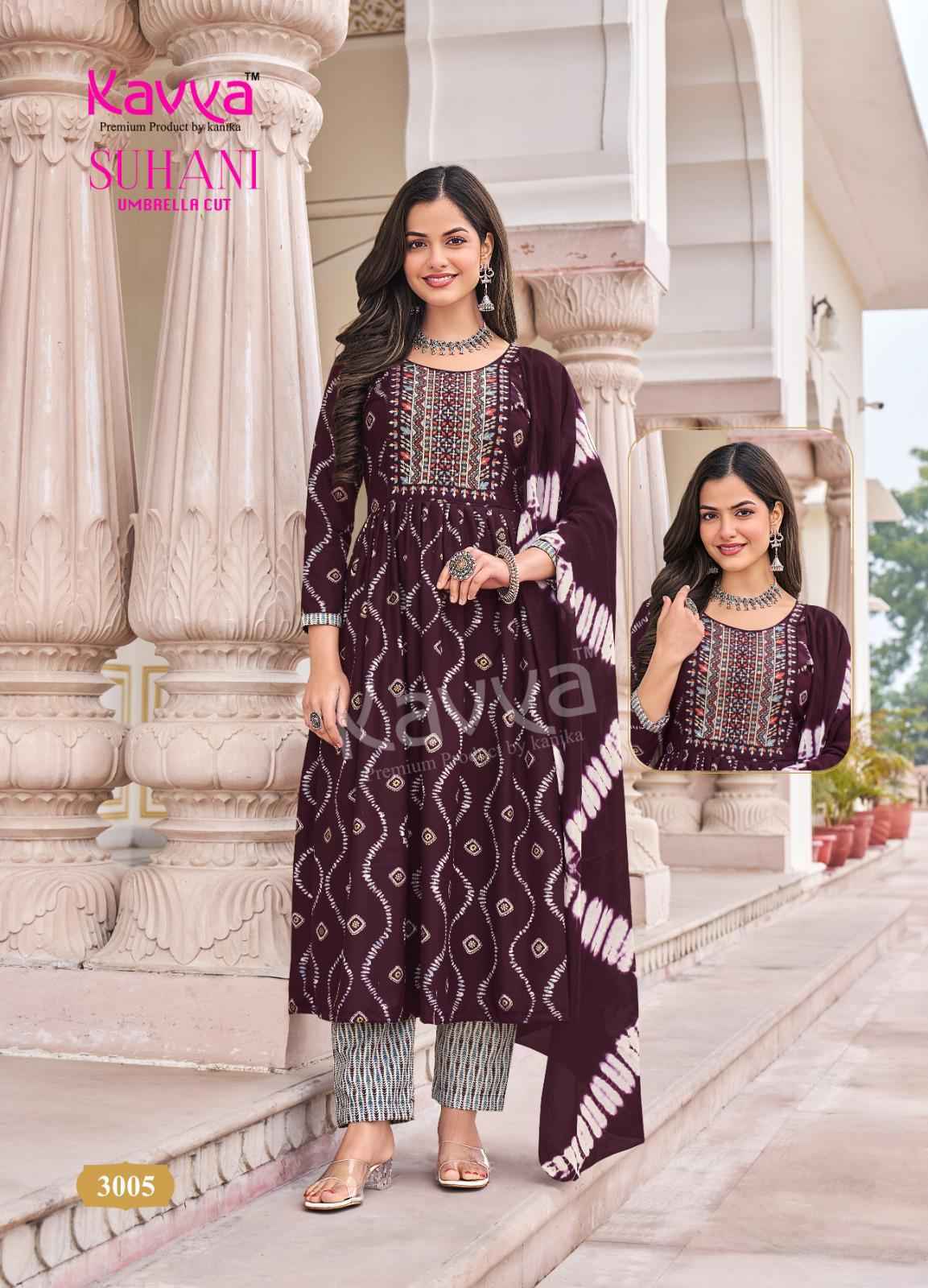 Kavya Suhani Vol 3 Wholesale Viscose Ready Made Suits (10 pcs Catalogue )