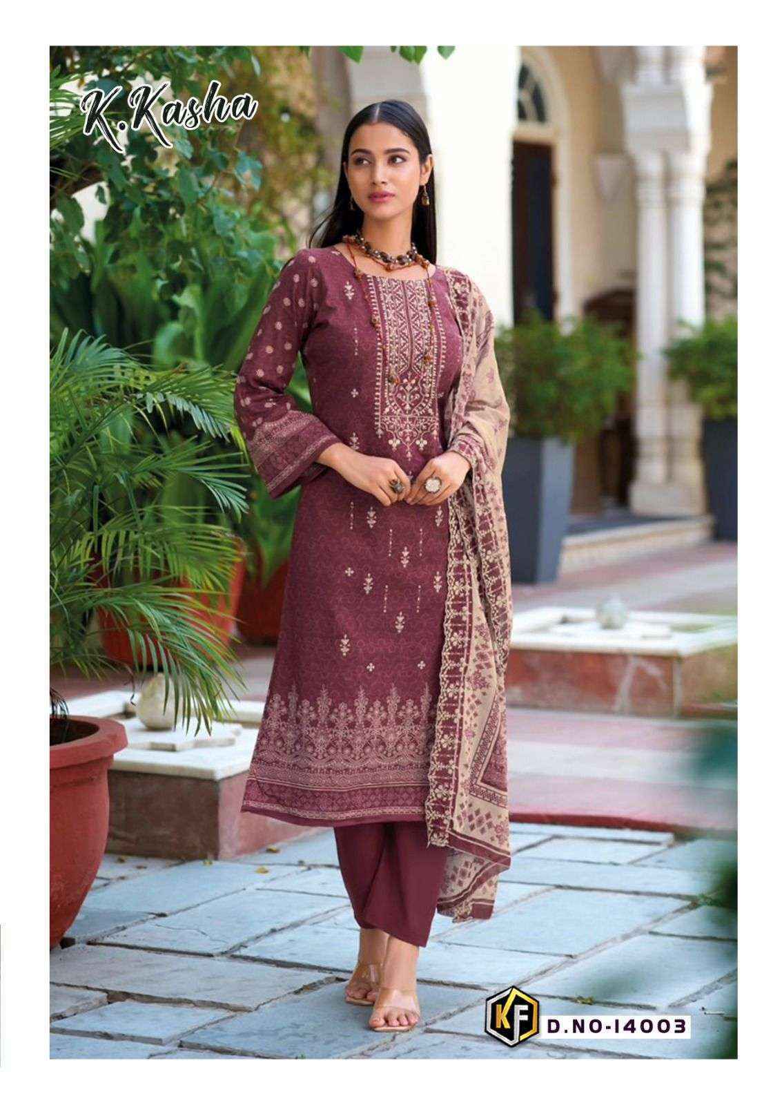 Keval Fab K Kasha Vol 14 Wholesale - Cotton Dress Material ( 6 pc Catalogue )