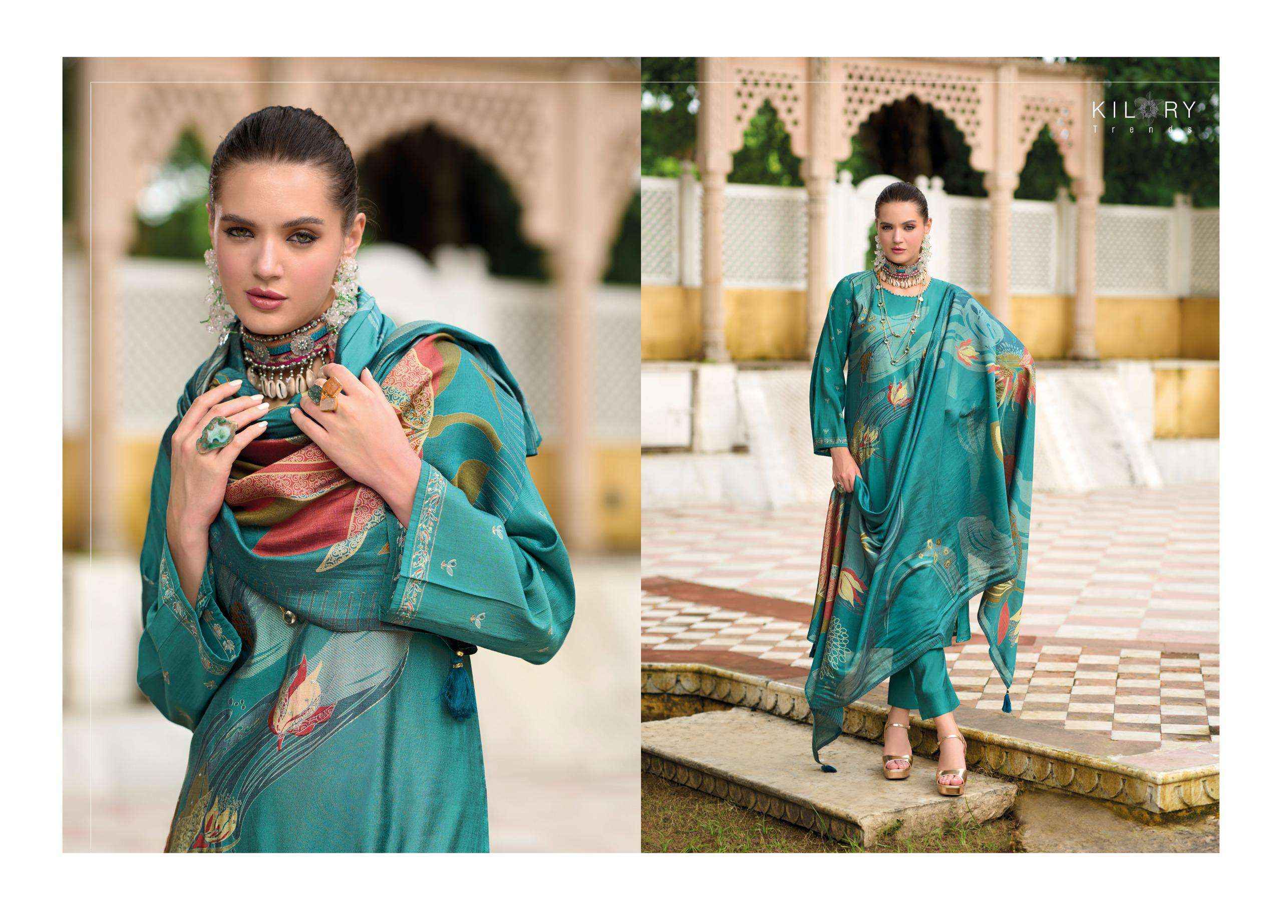 KILORY TRENDS HOT MILLIONS WHOLESALE VISCOSE SILK DRESS MATERIAL ( 8 PCS CATALOGUE )