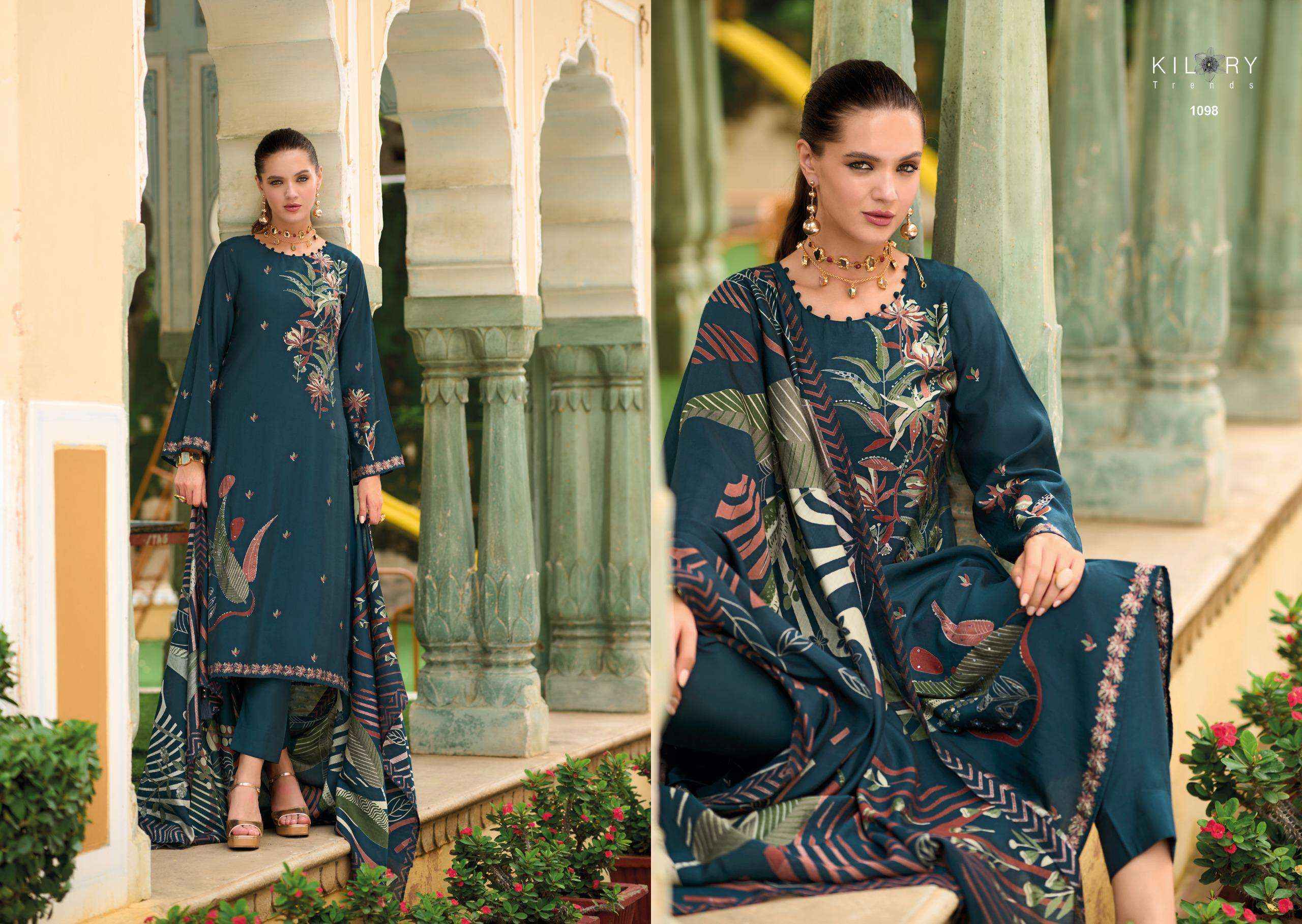 KILORY TRENDS HOT MILLIONS WHOLESALE VISCOSE SILK DRESS MATERIAL ( 8 PCS CATALOGUE )