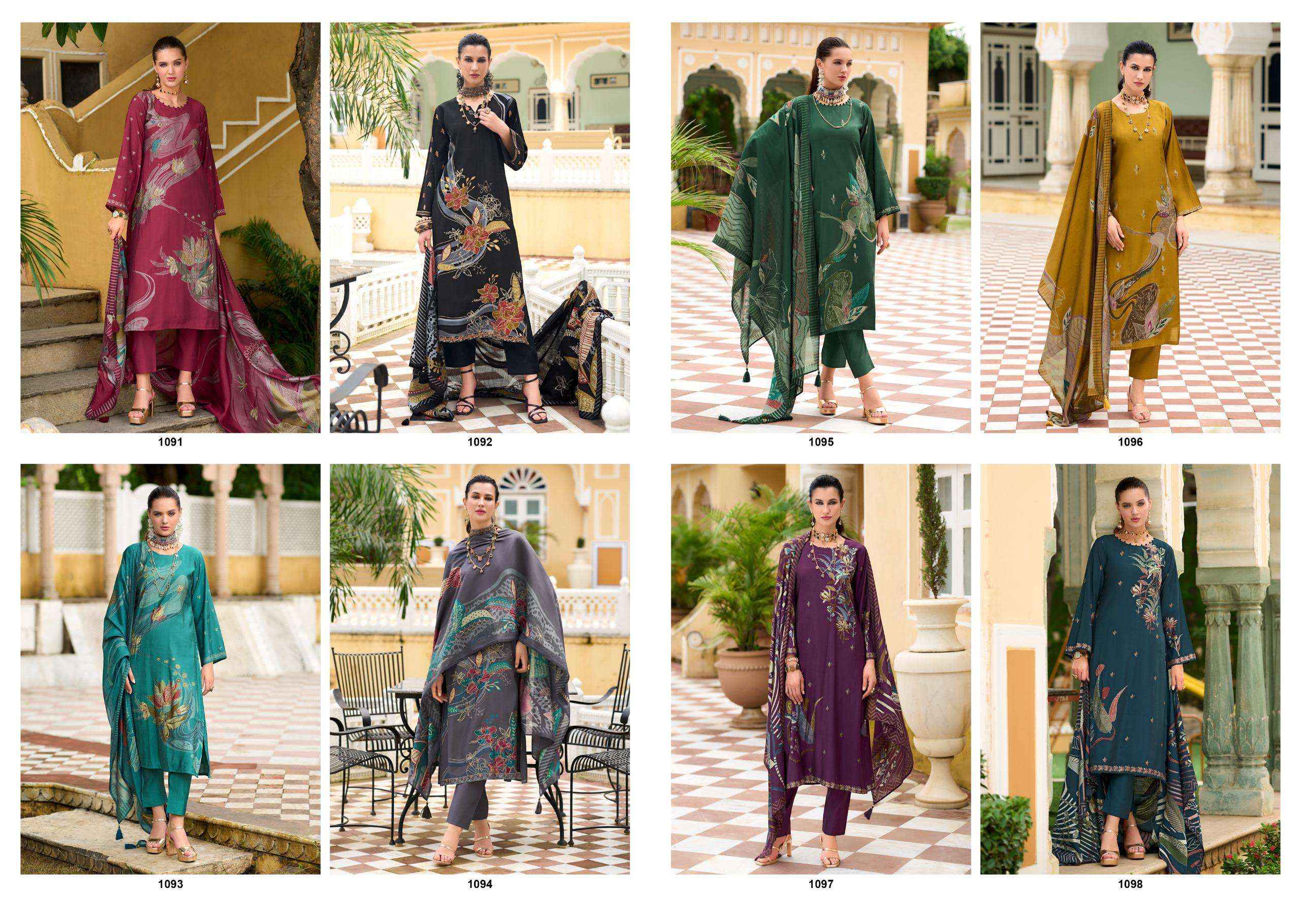 KILORY TRENDS HOT MILLIONS WHOLESALE VISCOSE SILK DRESS MATERIAL ( 8 PCS CATALOGUE )
