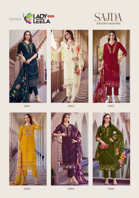Lady Leela Sajda Wholesale Viscouse Readymade Suits ( 6 pcs Catalogue )