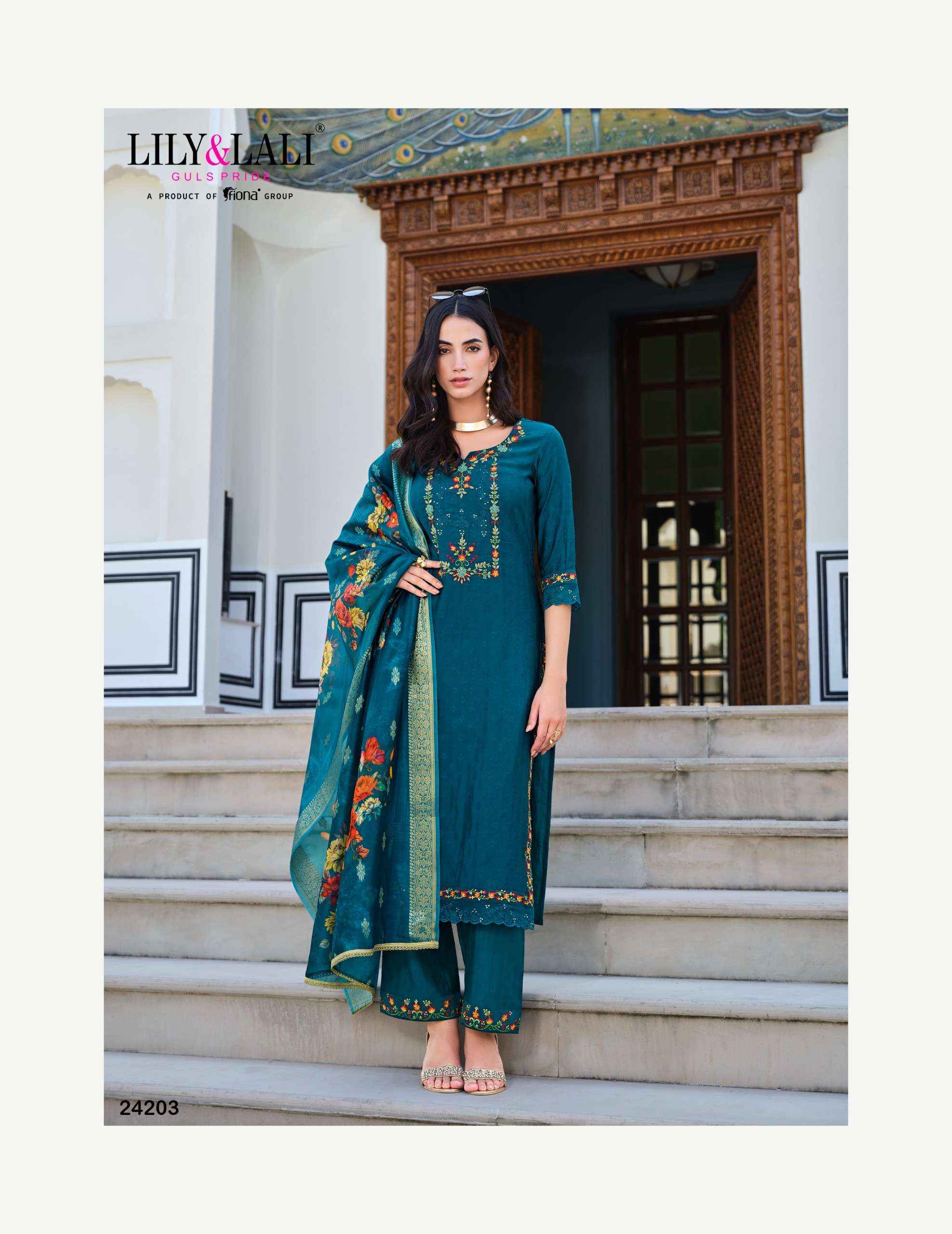 LILY AND LALI RUBAB VOL 2 WHOLESALE VISCOSE READYMADE SUITS ( 6 PCS CATALOGUE ) 