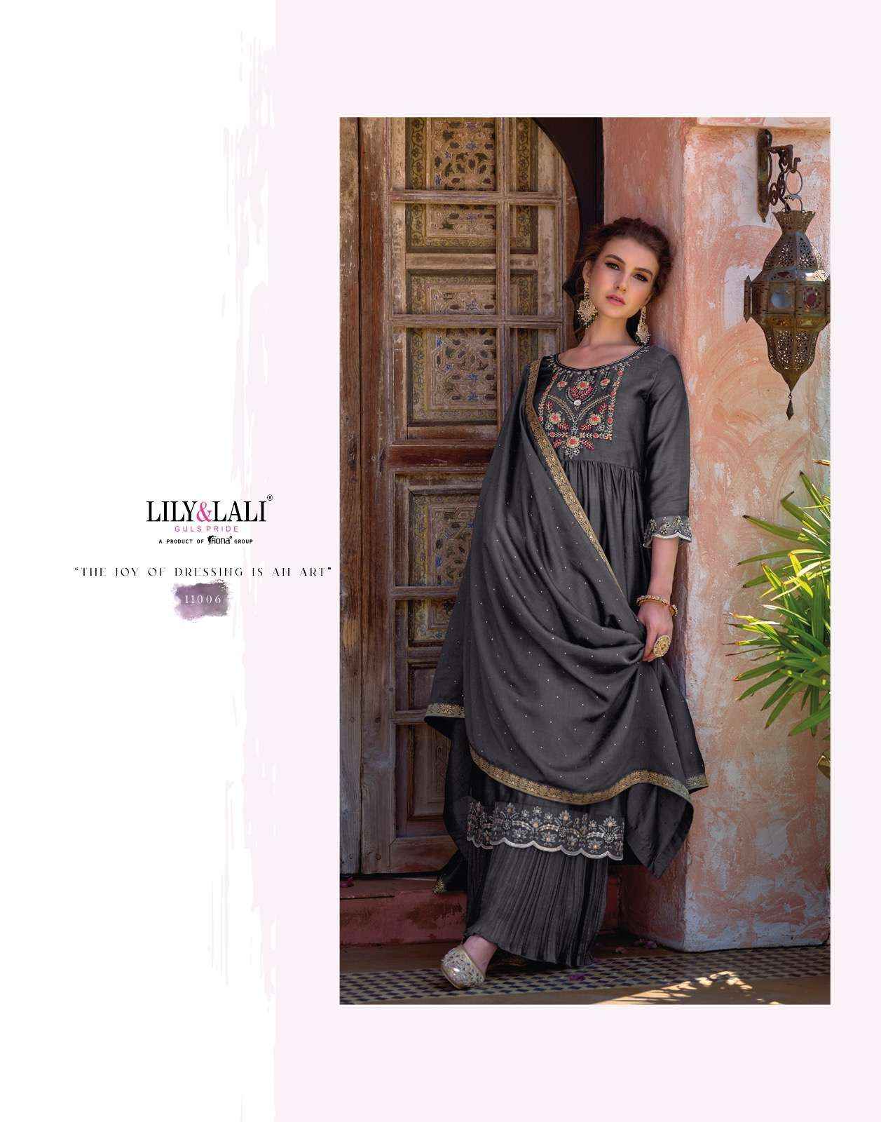 LILY & LALI MASAKALI NYRA DESIGNER PARTY WEAR READYMADE SUITS ( 6 PCS CATALOGUE )