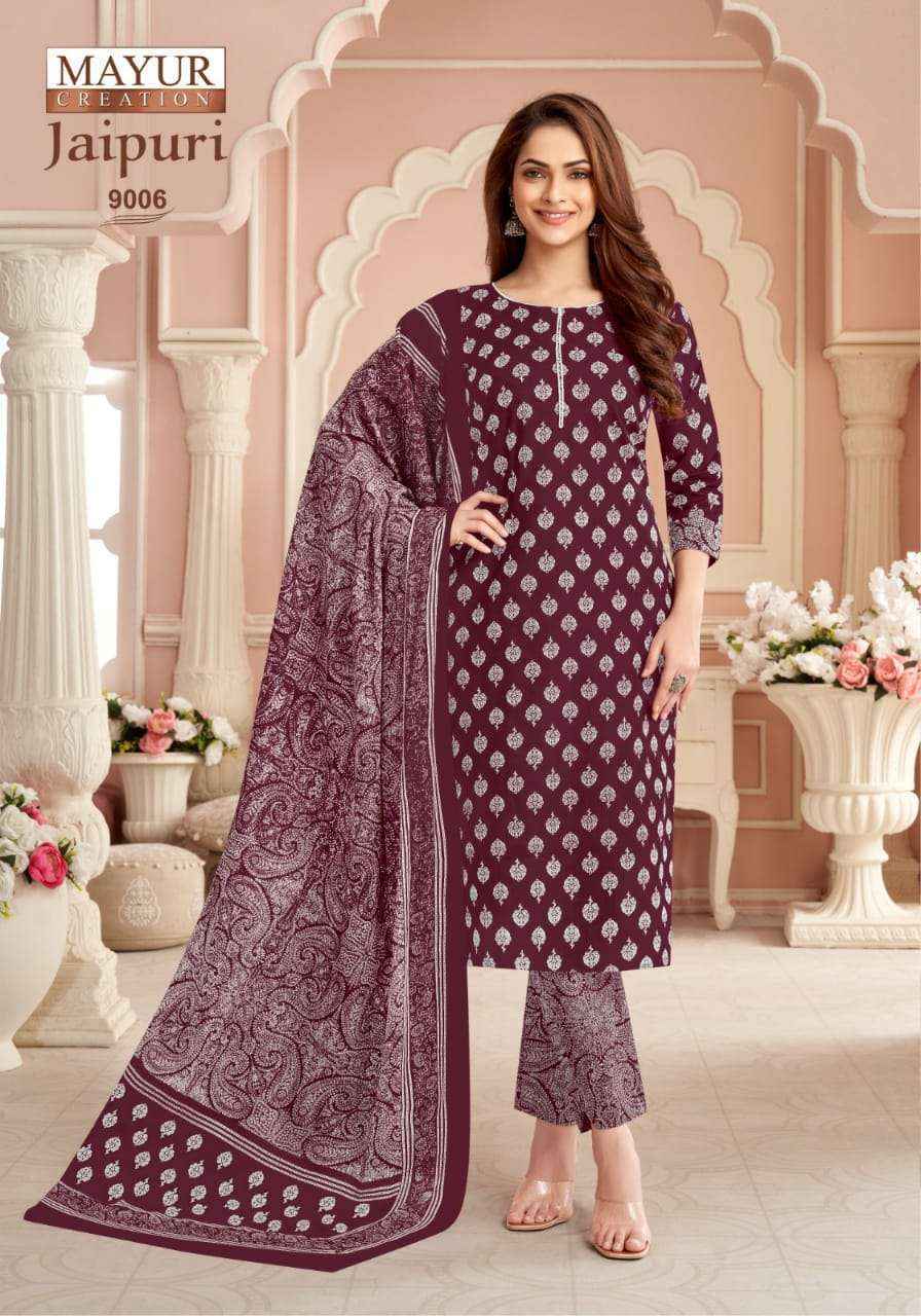 Mayur Creation Jaipuri Vol 9 Readymade Pure Cotton Suits ( 10 pcs Catalogue )