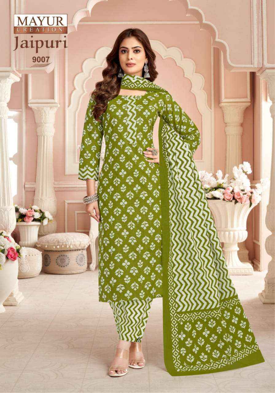 Mayur Creation Jaipuri Vol 9 Readymade Pure Cotton Suits ( 10 pcs Catalogue )