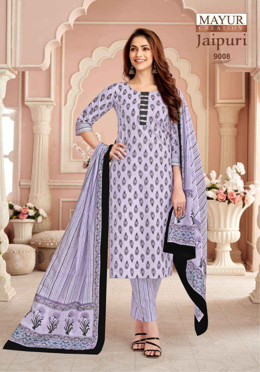 Mayur Creation Jaipuri Vol 9 Readymade Pure Cotton Suits ( 10 pcs Catalogue )