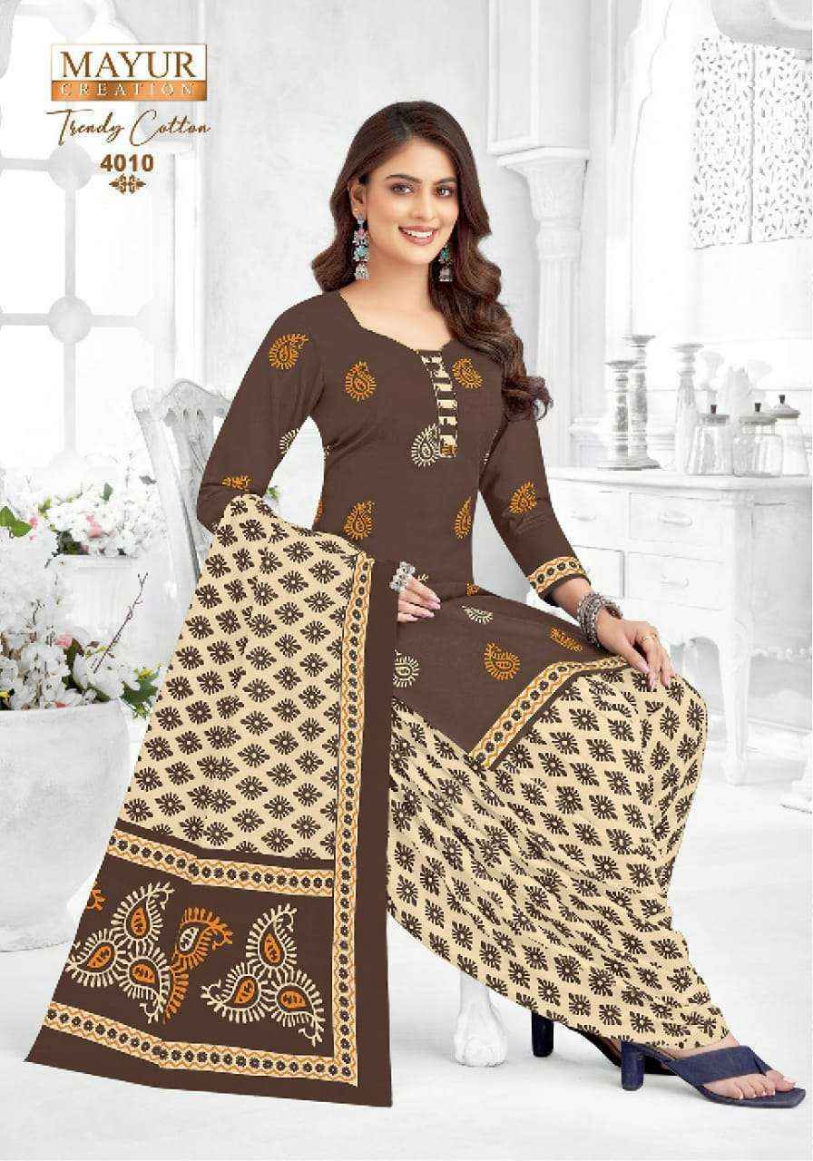 Mayur Creation Trendy Cotton Vol 4 Wholesale Cotton Salwar Suits (10 pcs Catalogue )