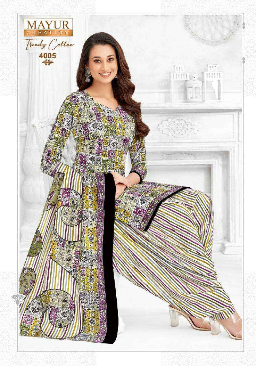 Mayur Creation Trendy Cotton Vol 4 Wholesale Cotton Salwar Suits (10 pcs Catalogue )
