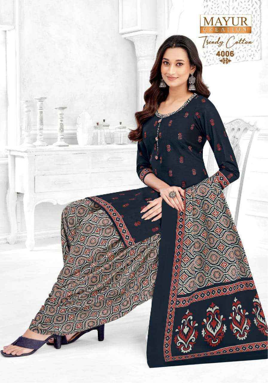 Mayur Creation Trendy Cotton Vol 4 Wholesale Cotton Salwar Suits (10 pcs Catalogue )