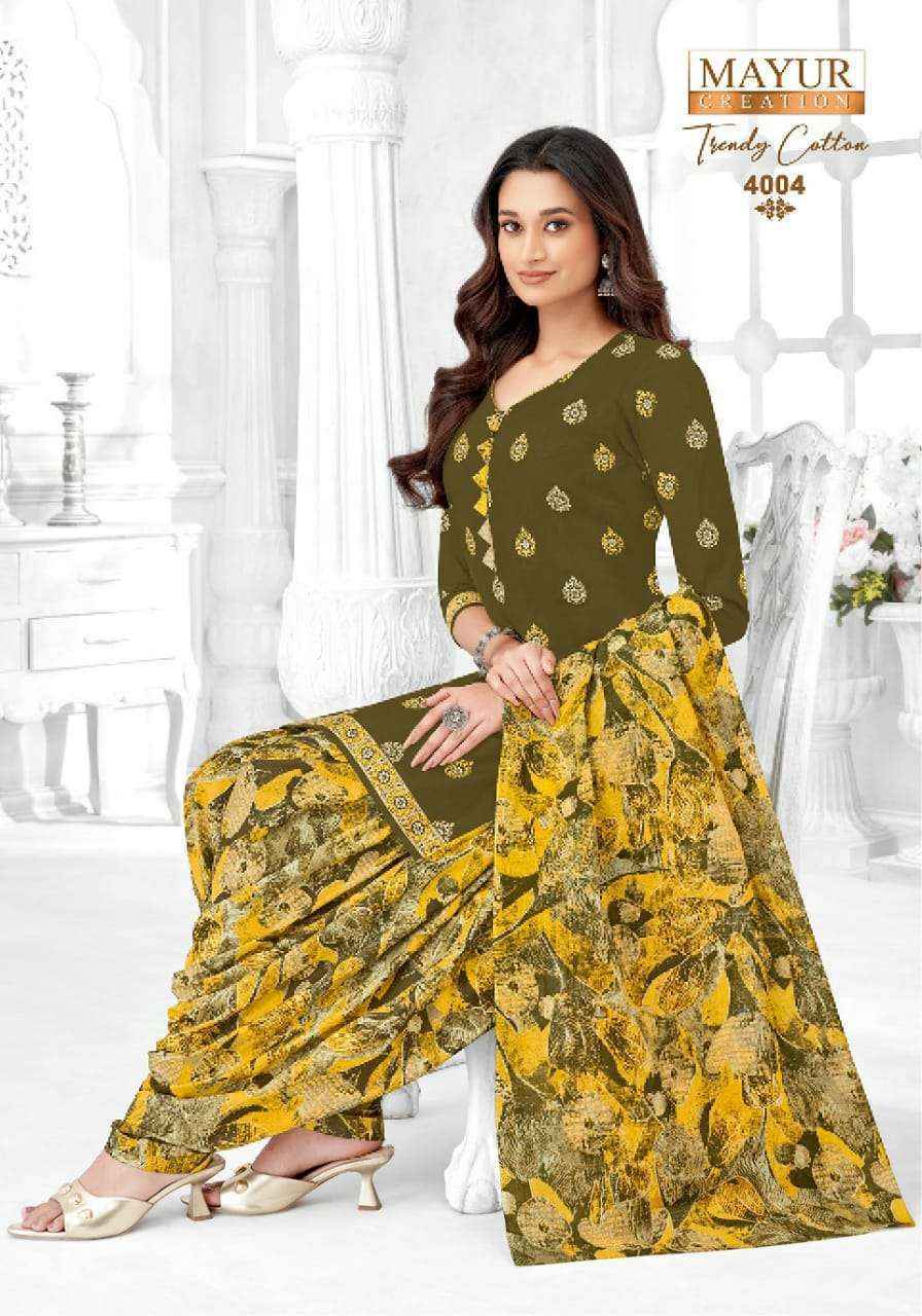 Mayur Creation Trendy Cotton Vol 4 Wholesale Cotton Salwar Suits (10 pcs Catalogue )
