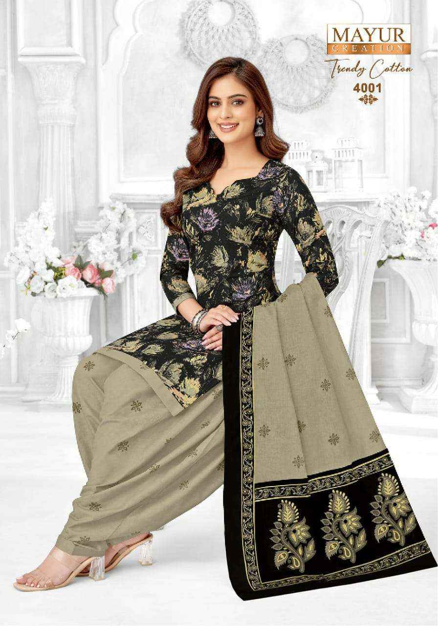 Mayur Creation Trendy Cotton Vol 4 Wholesale Cotton Salwar Suits (10 pcs Catalogue )