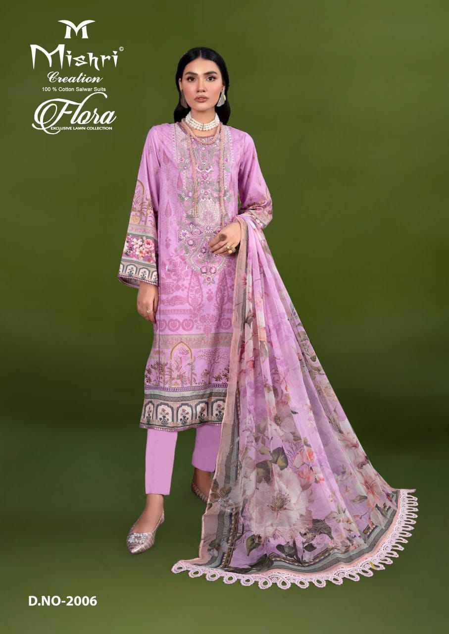 Mishri Creation Flora Vol 2 Wholesale Lawn Cotton Dress Material ( 6 pcs Catalogue )