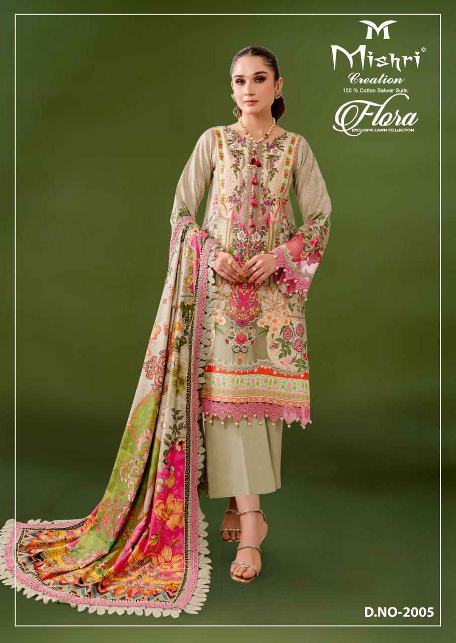 Mishri Creation Flora Vol 2 Wholesale Lawn Cotton Dress Material ( 6 pcs Catalogue )